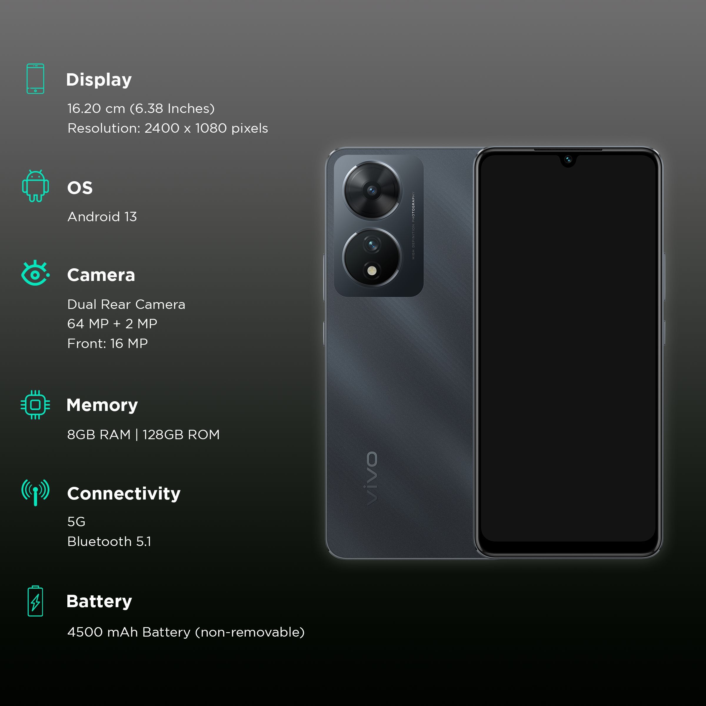 vivo T2 5G (8GB RAM, 128GB, Velocity Wave)_3