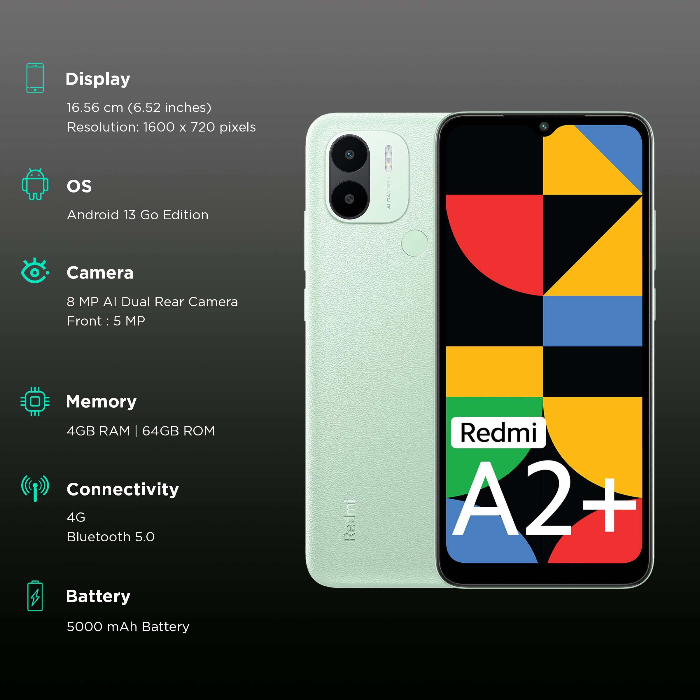 Redmi A2+ (4GB RAM, 64GB, Sea Green) Redmi A2+ (4GB RAM, 64GB, Sea Green)_3