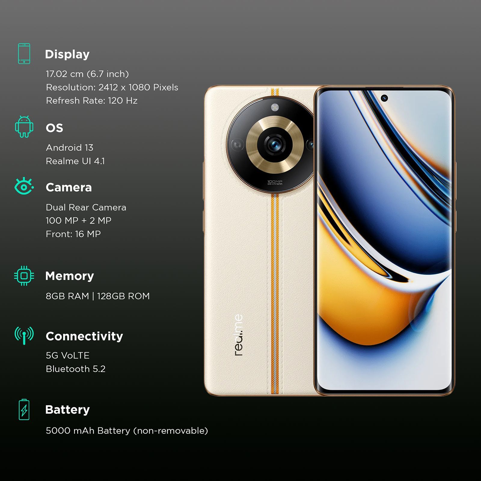 realme 11 Pro 5G (8GB RAM, 128GB, Sunrise Beige) realme 11 Pro 5G (8GB RAM, 128GB, Sunrise Beige)_3