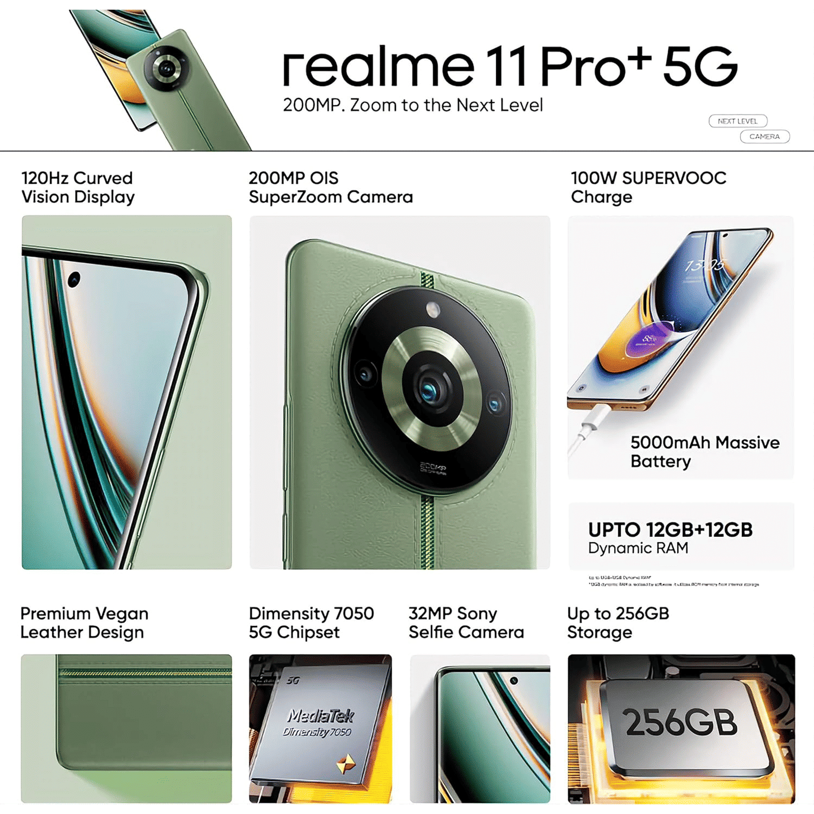 realme 11 Pro Plus 5G (12GB RAM, 256GB, Oasis Green) realme 11 Pro Plus 5G (12GB RAM, 256GB, Oasis Green)_8