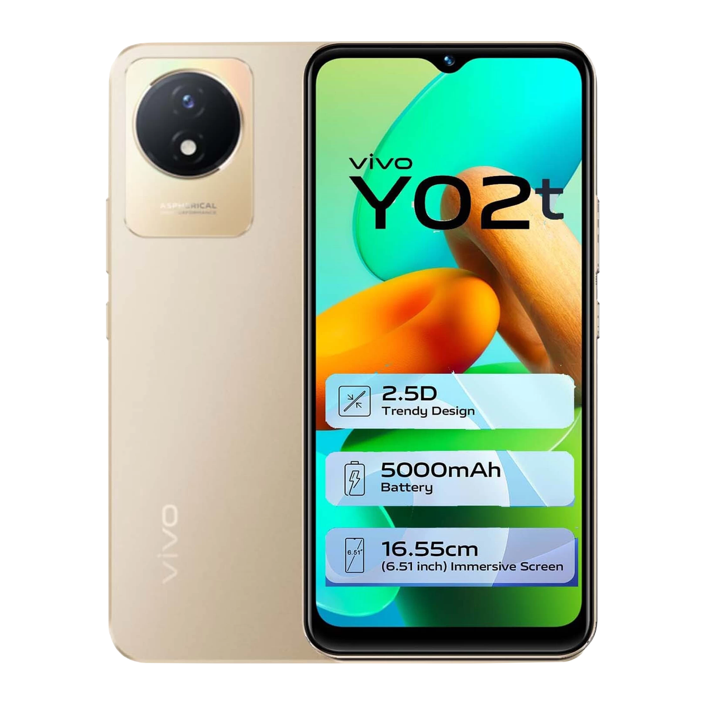 vivo Y02T (4GB RAM, 64GB, Sunset Gold)_1
