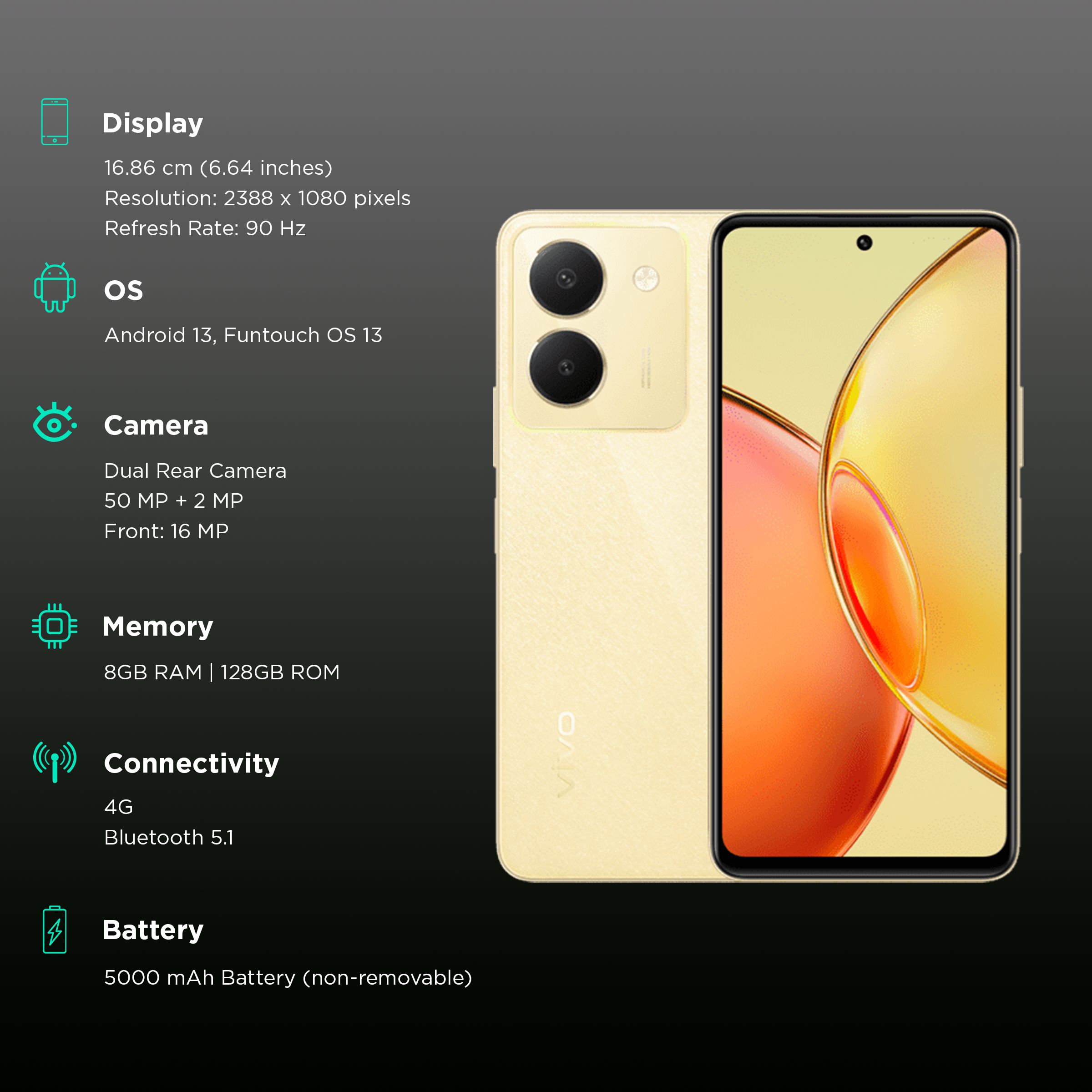 vivo Y36 (8GB RAM, 128GB, Vibrant Gold) vivo Y36 (8GB RAM, 128GB, Vibrant Gold)_3