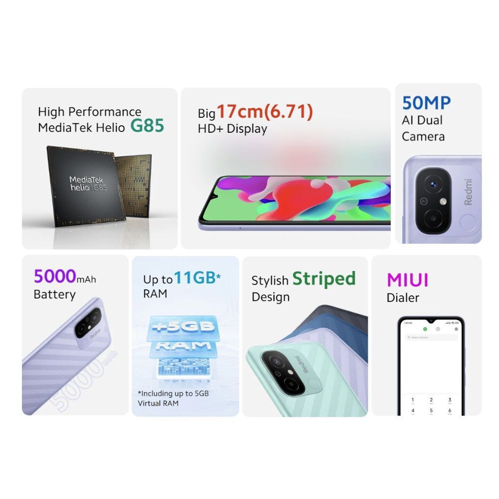 Redmi 12C (4GB RAM, 128GB, Lavender Purple)_9