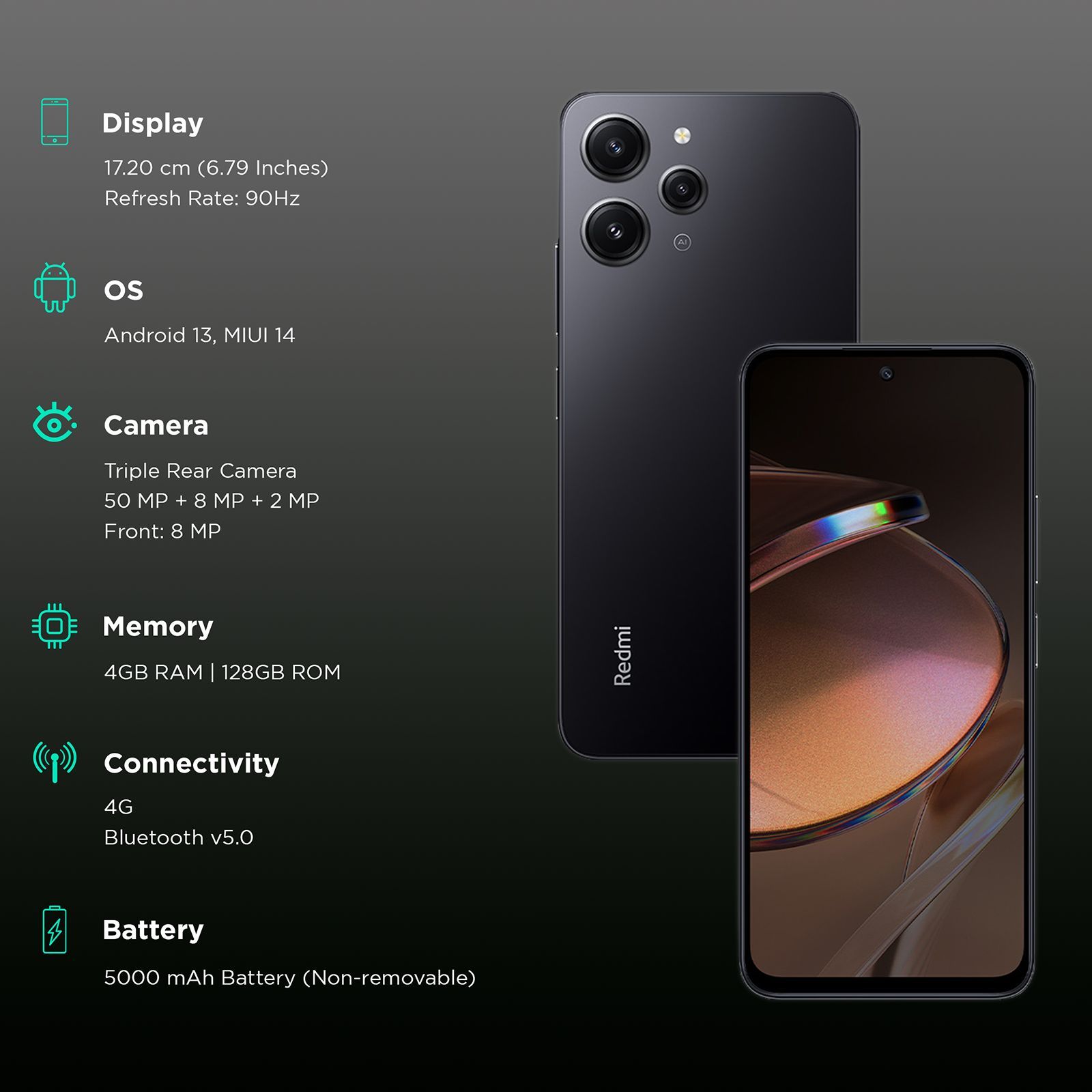 Redmi 12 (4GB RAM, 128GB, Jade Black)_3