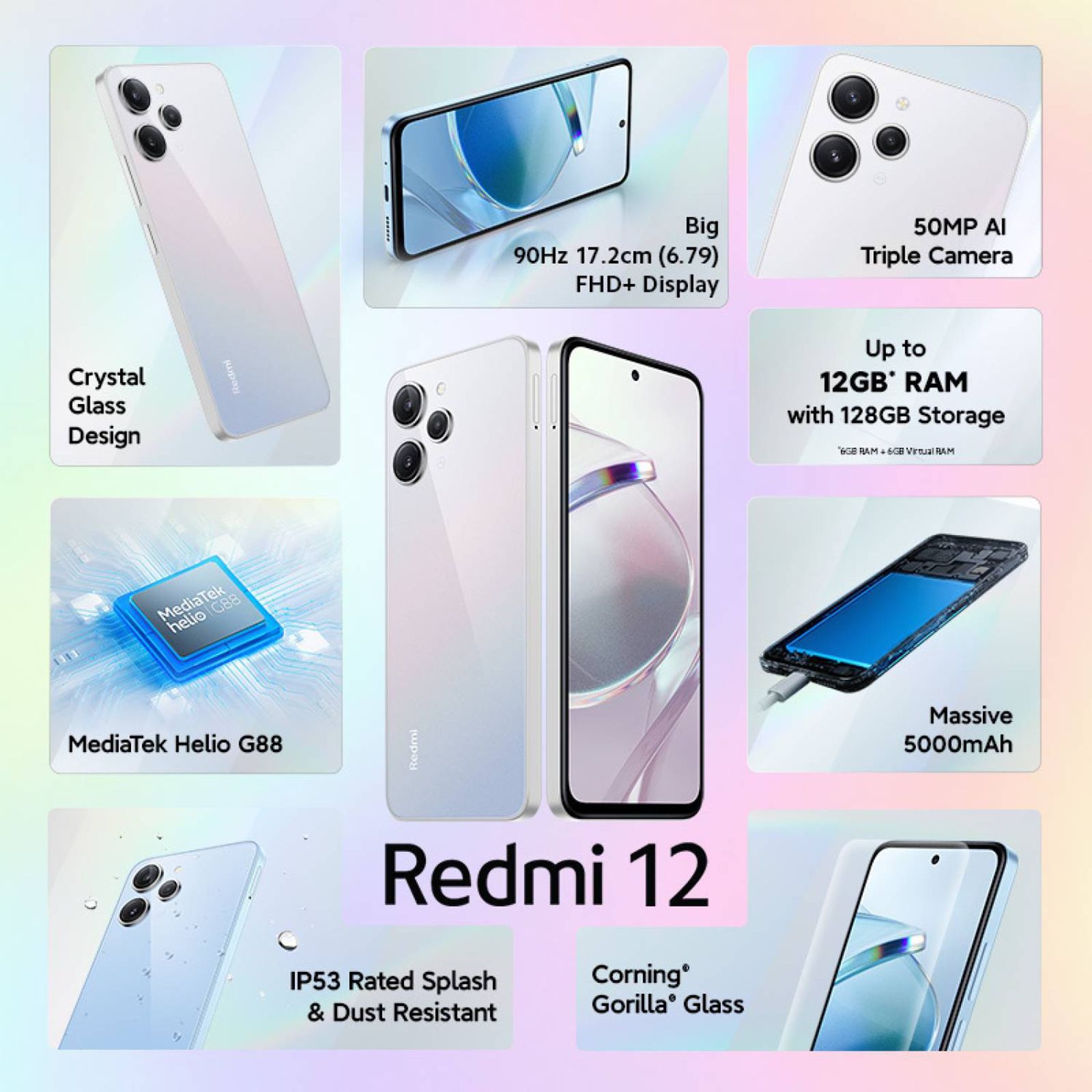 Redmi 12 (6GB RAM, 128GB, Moonstone Silver) Redmi 12 (6GB RAM, 128GB, Moonstone Silver)_9