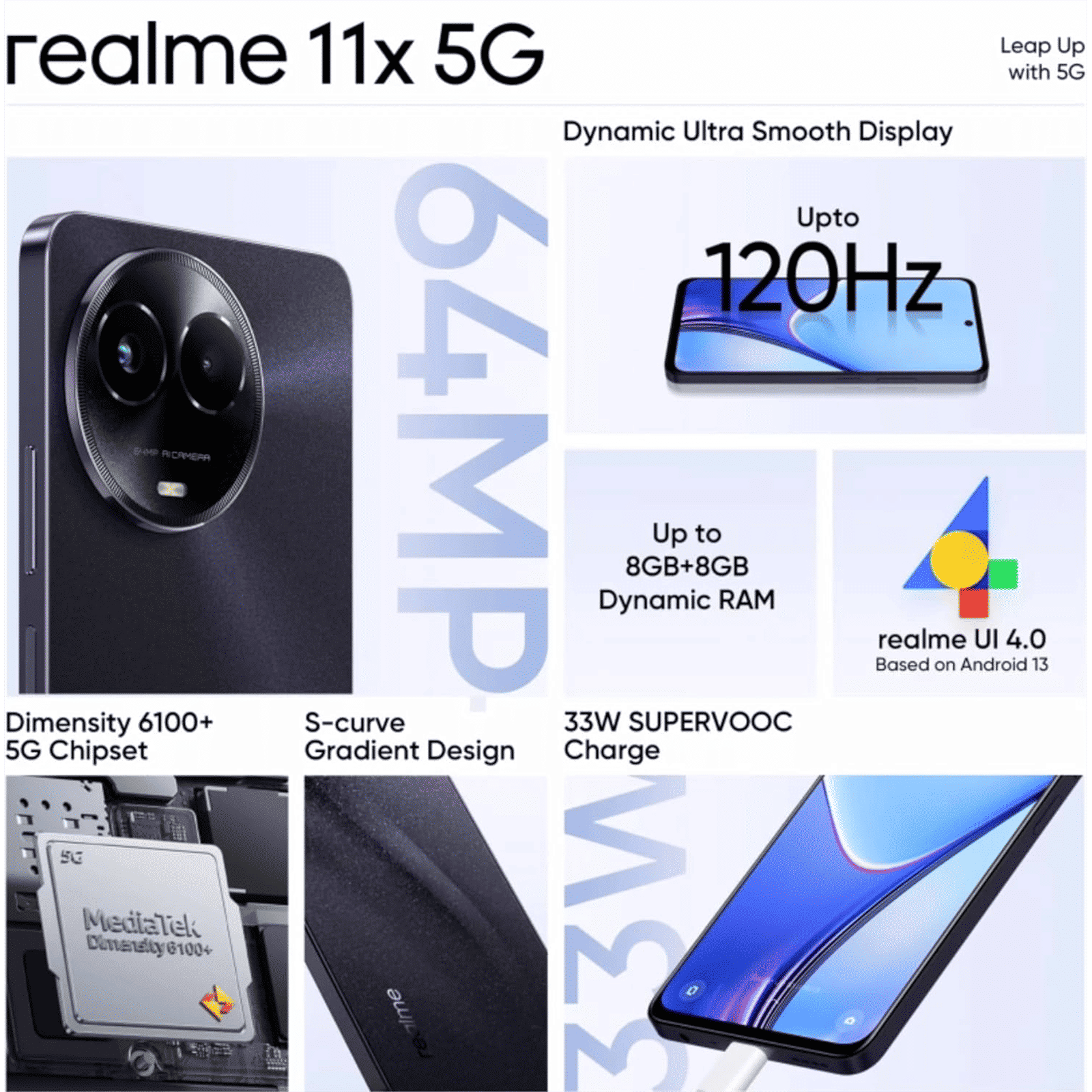 realme 11x 5G (6GB RAM, 128GB, Midnight Black)_9