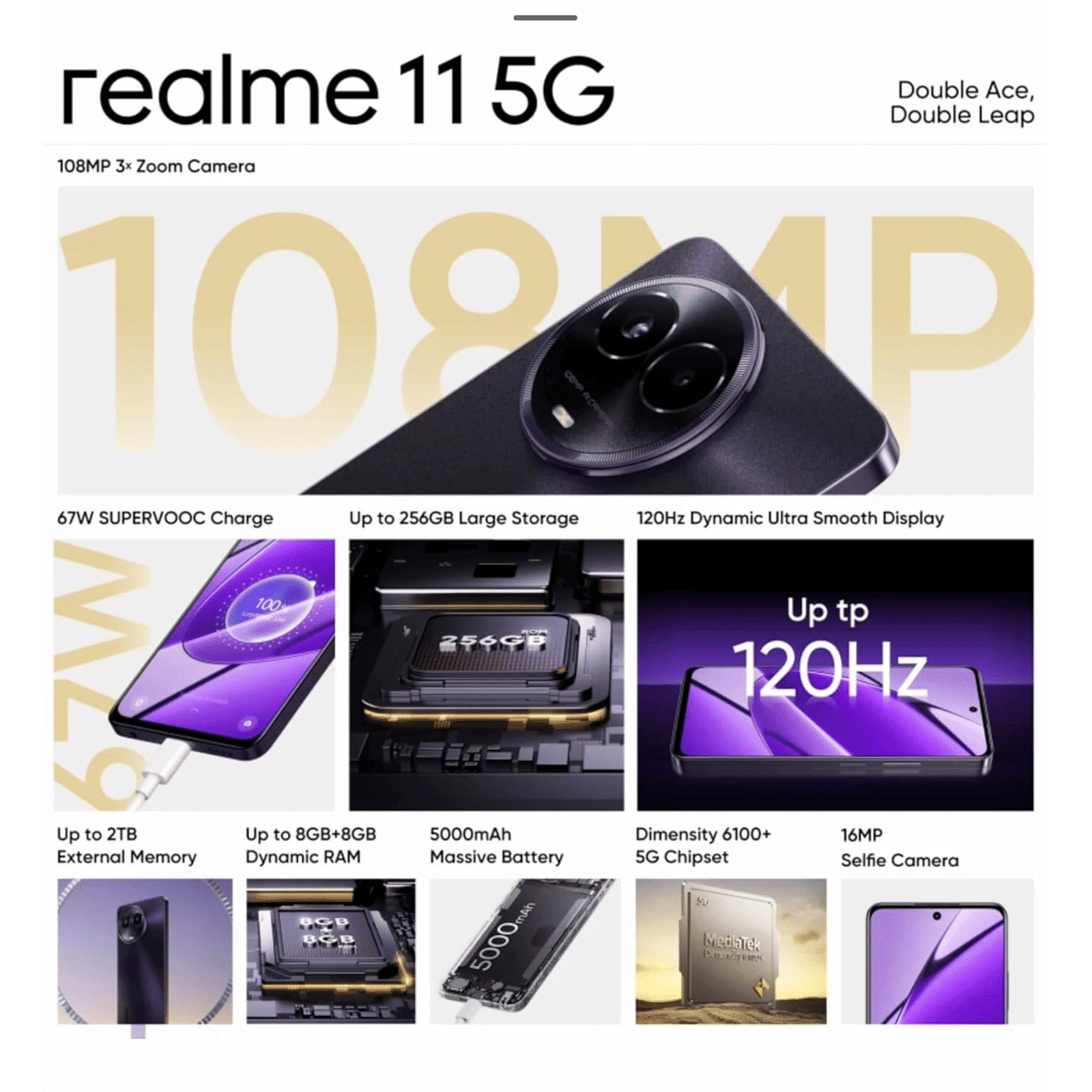 realme 11 (256GB ROM, 8 GB RAM, RMX3780,Glory Black)_9