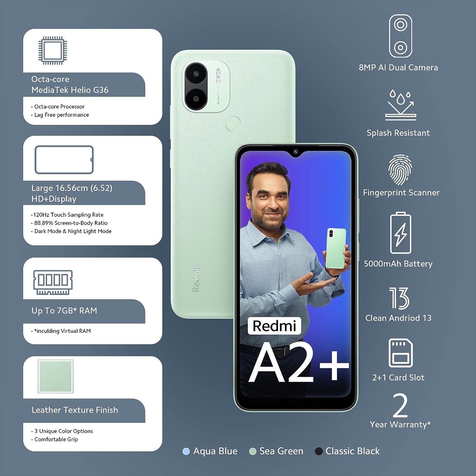 Redmi A2 Plus (4GB RAM, 128GB, Sea Green) Redmi A2 Plus (4GB RAM, 128GB, Sea Green)_8