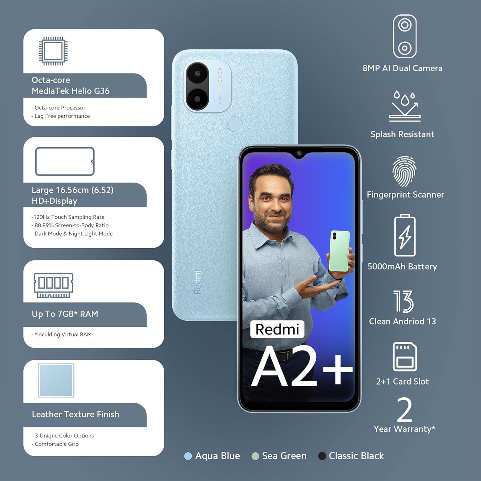 Redmi A2 Plus (4GB RAM, 128GB, Aqua Blue) Redmi A2 Plus (4GB RAM, 128GB, Aqua Blue)_8