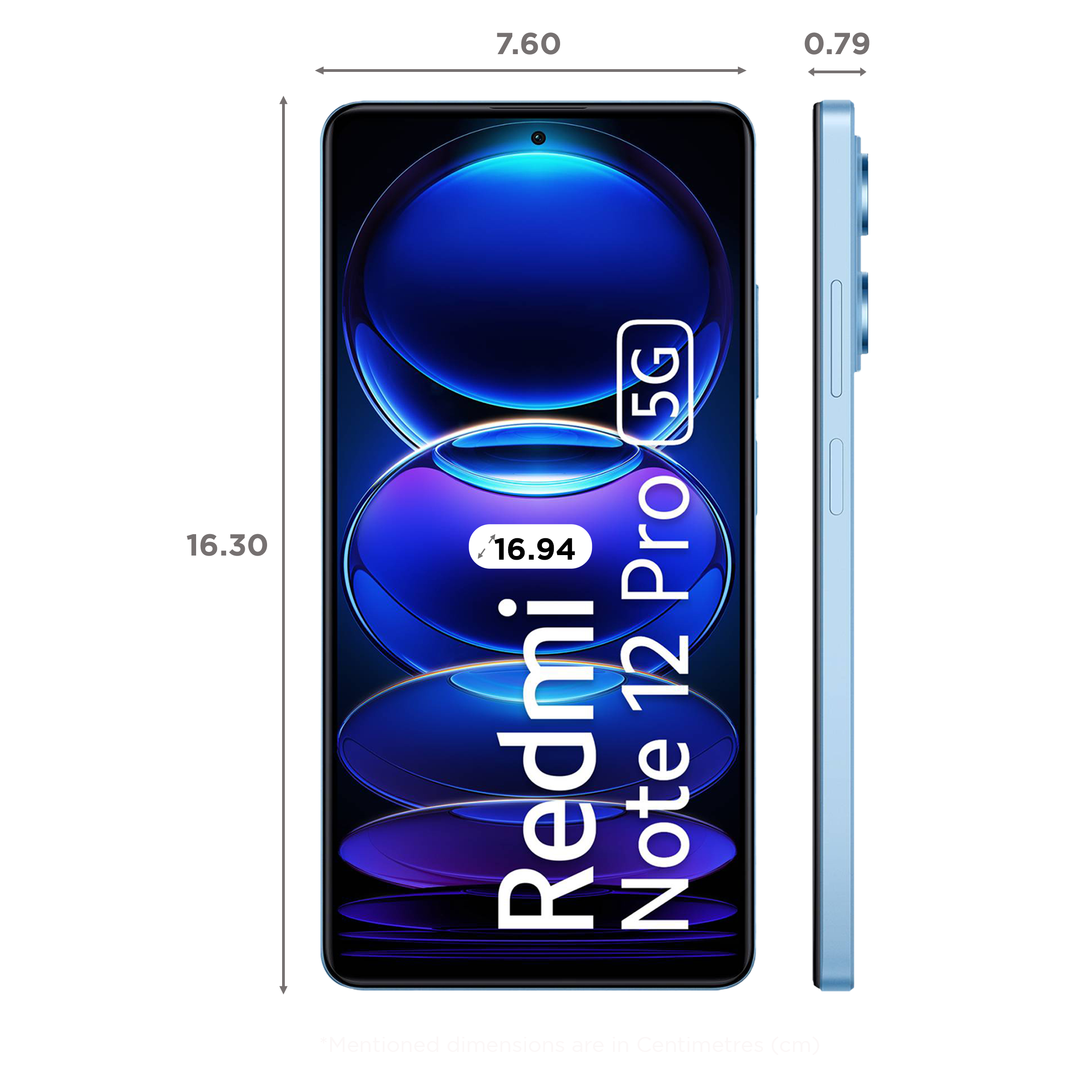 Redmi Note 12 Pro 5G (12GB RAM, 256GB, Frosted Blue)_2