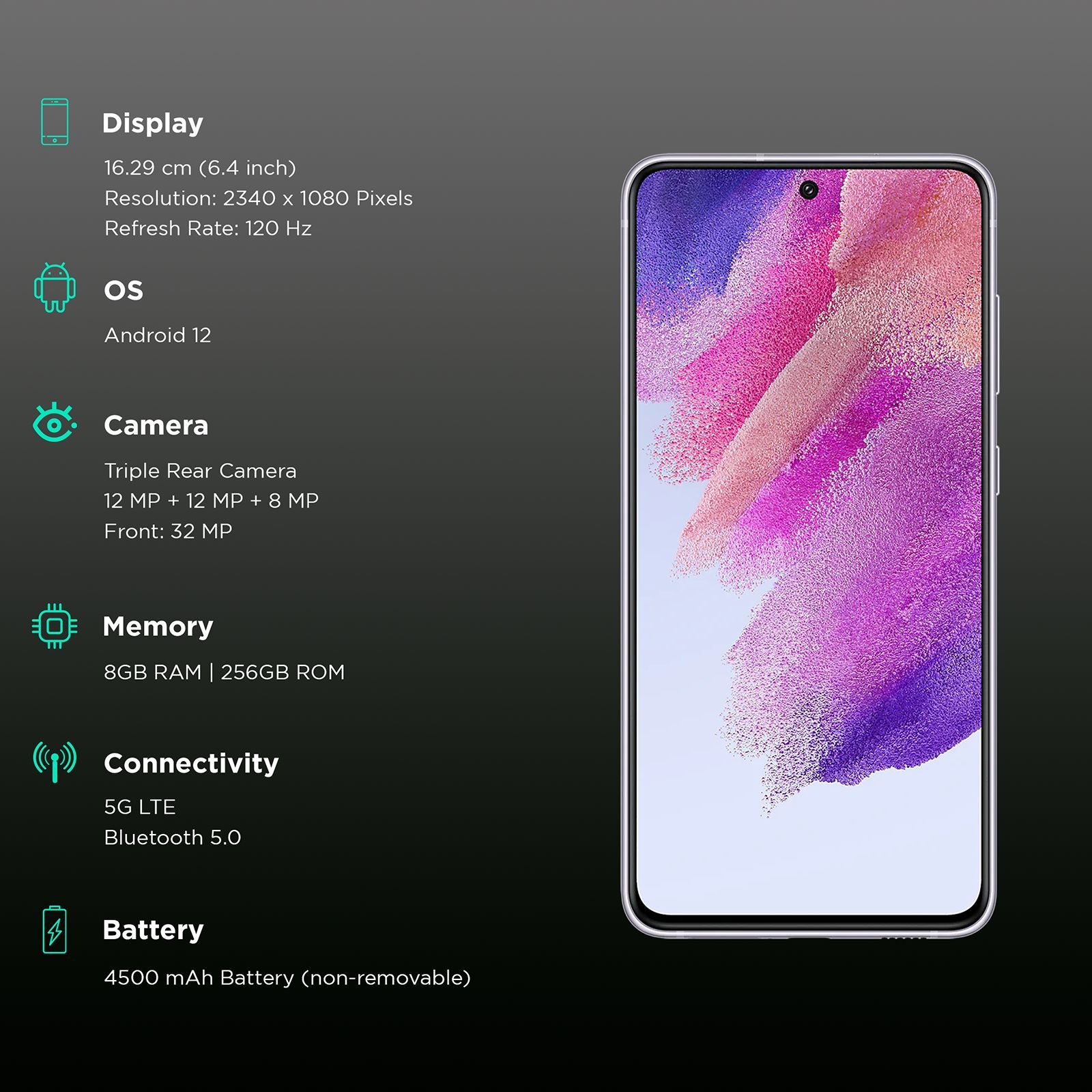 SAMSUNG Galaxy S21 FE 5G (8GB RAM, 256GB, Lavender)_3