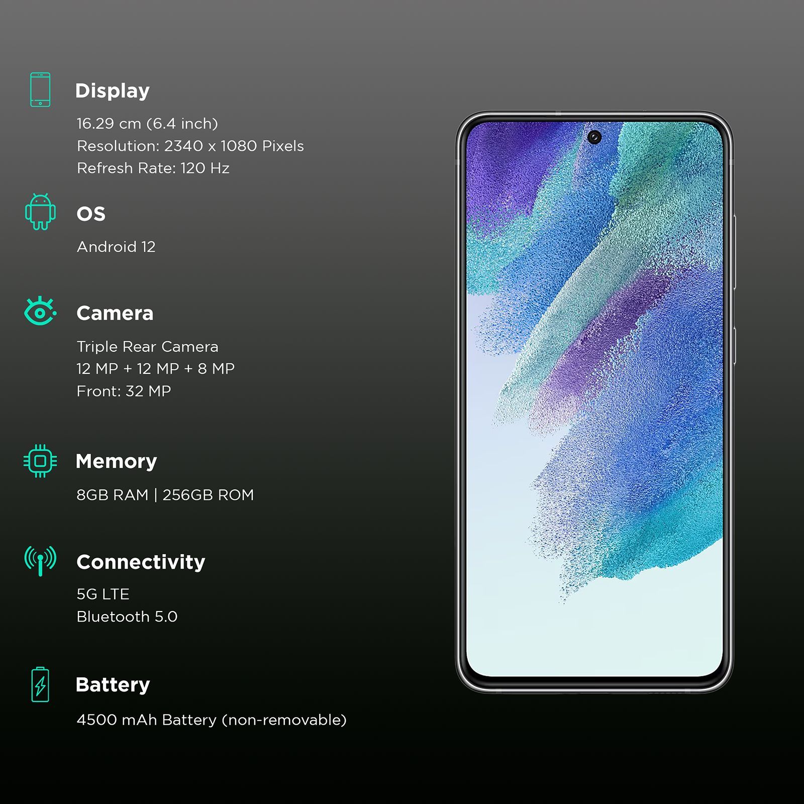 SAMSUNG Galaxy S21 FE 5G (8GB RAM, 256GB, Graphite)_3