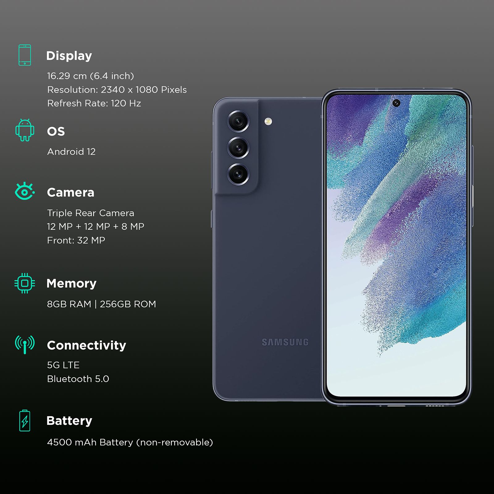 SAMSUNG Galaxy S21 FE 5G (8GB RAM, 256GB, Navy Blue)_3