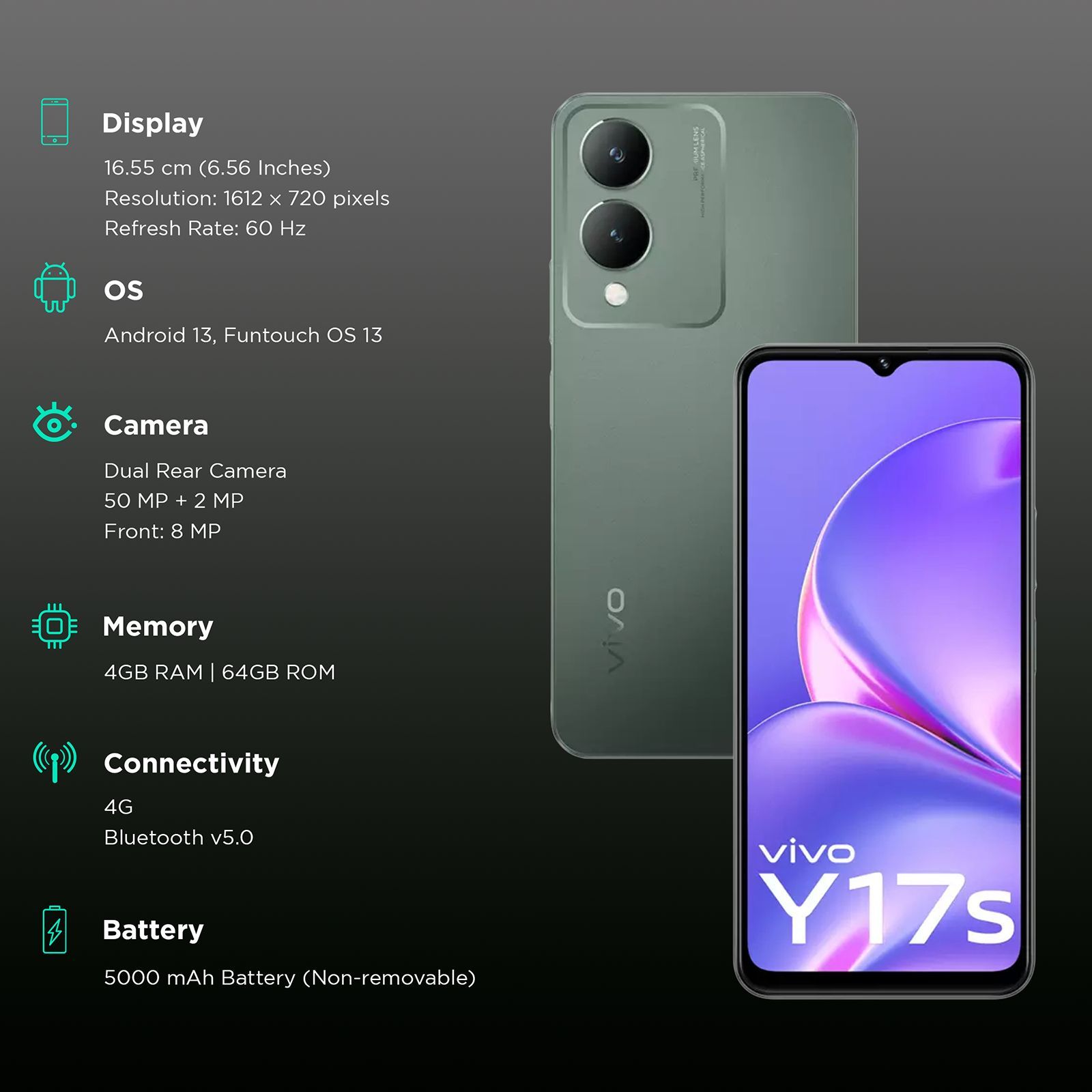 vivo Y17s (4GB RAM, 64GB, Forest Green)_3