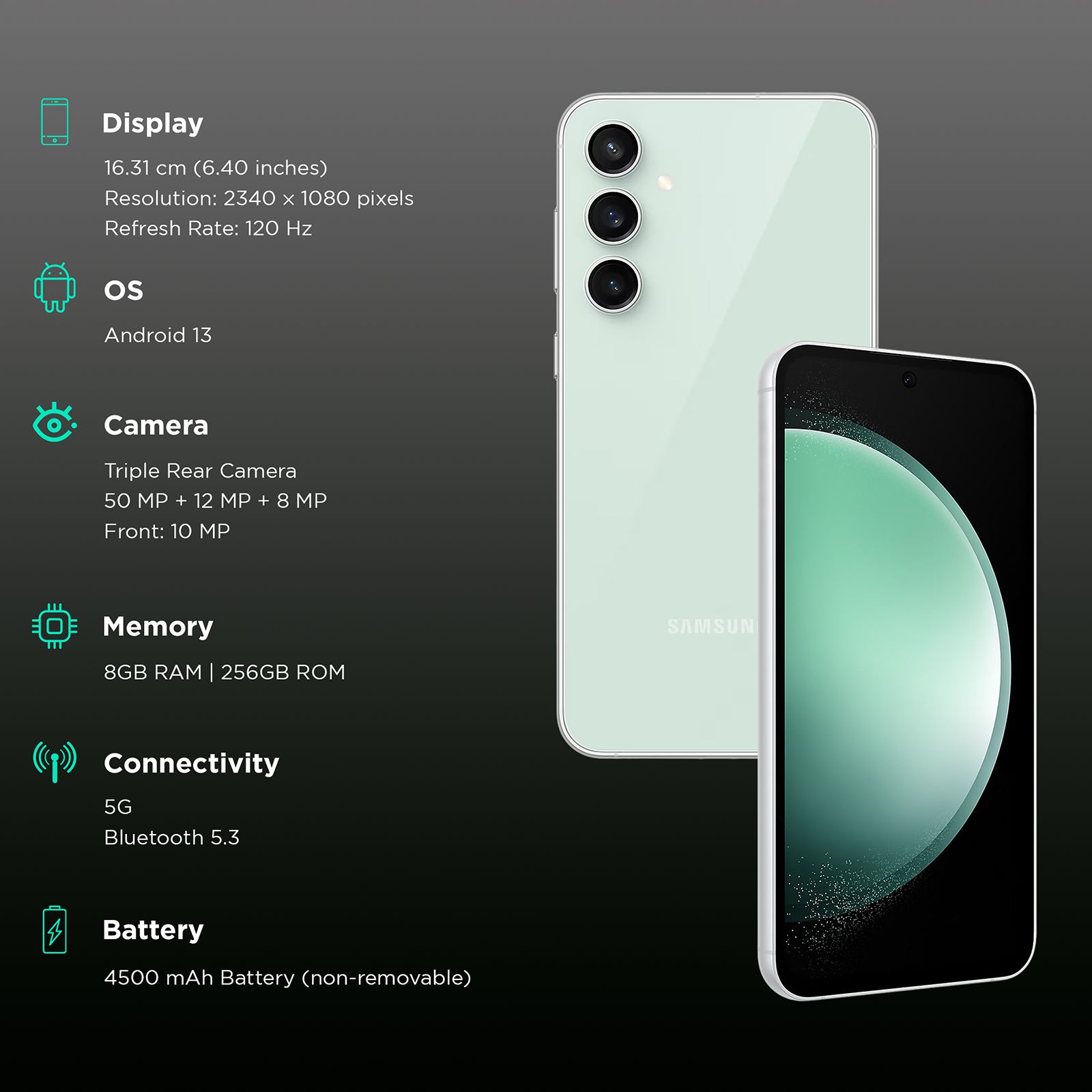 SAMSUNG Galaxy S23 FE 5G (8GB RAM, 256GB, Mint) SAMSUNG Galaxy S23 FE 5G (8GB RAM, 256GB, Mint)_3