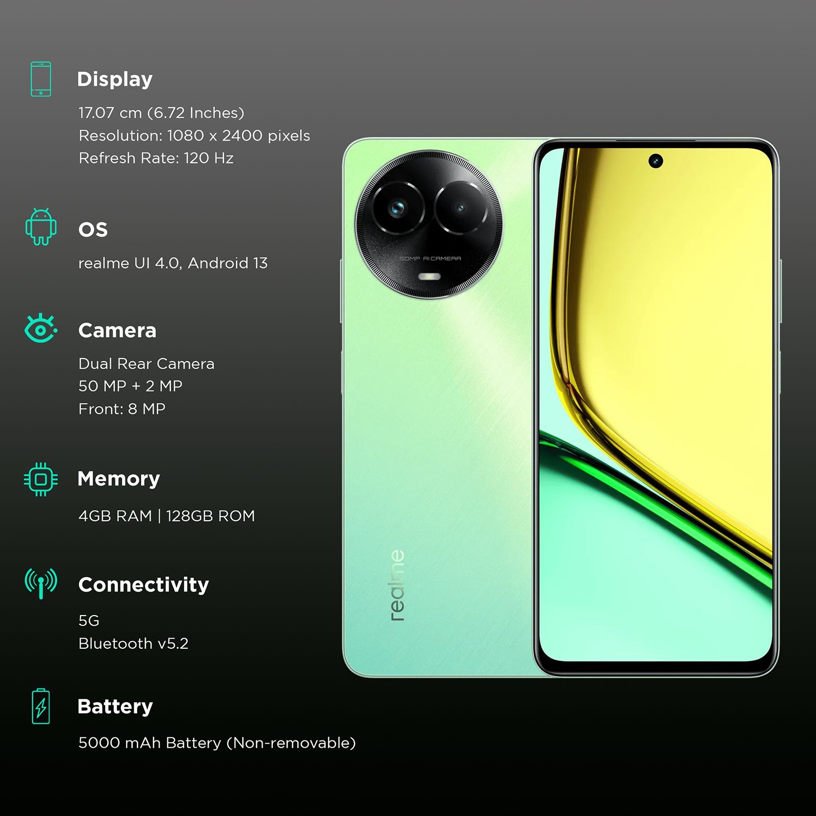 realme C67 5G (4GB RAM, 128GB, Sunny Oasis)_3