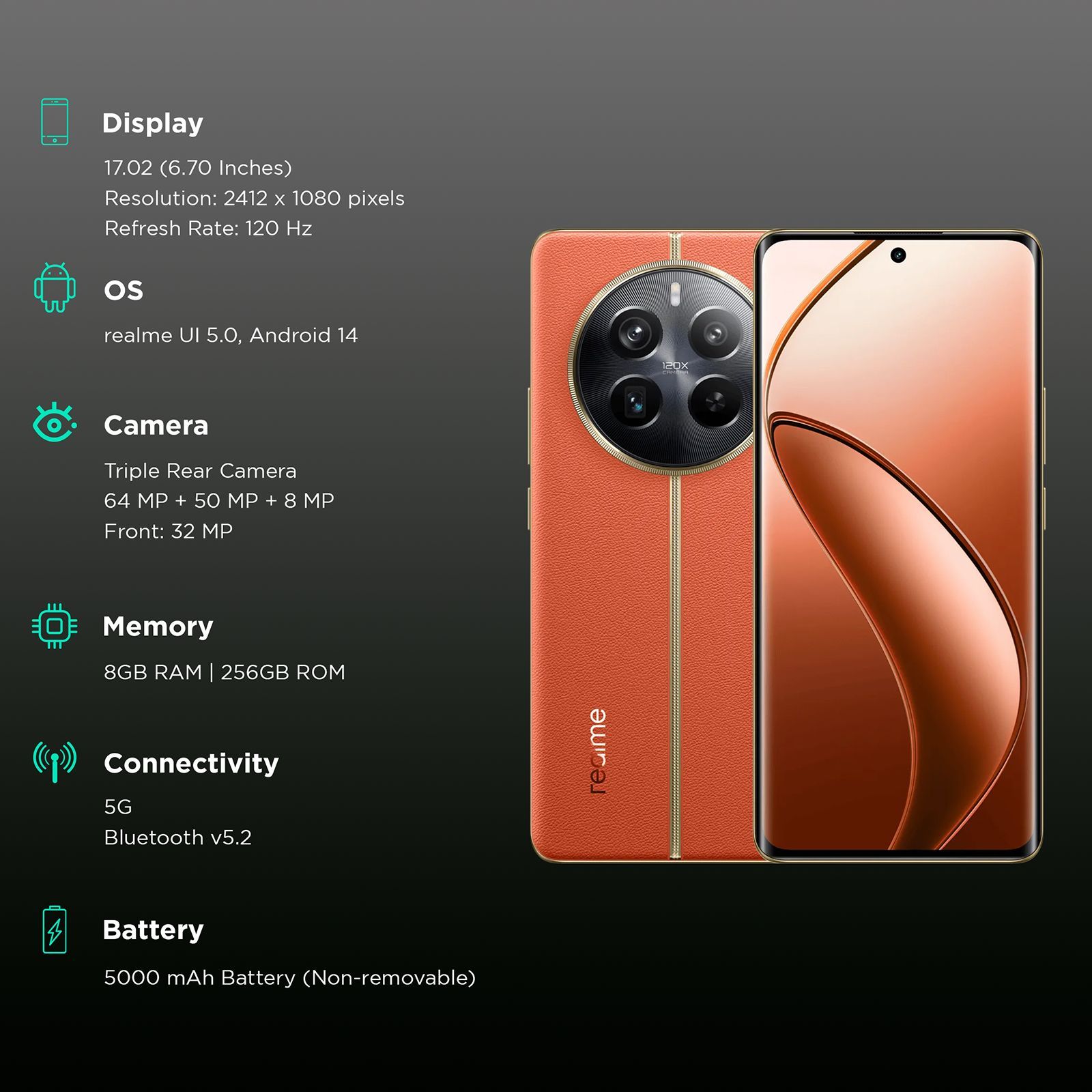 realme 12 Pro+ 5G (8GB RAM, 256GB, Explorer Red) realme 12 Pro+ 5G (8GB RAM, 256GB, Explorer Red)_3