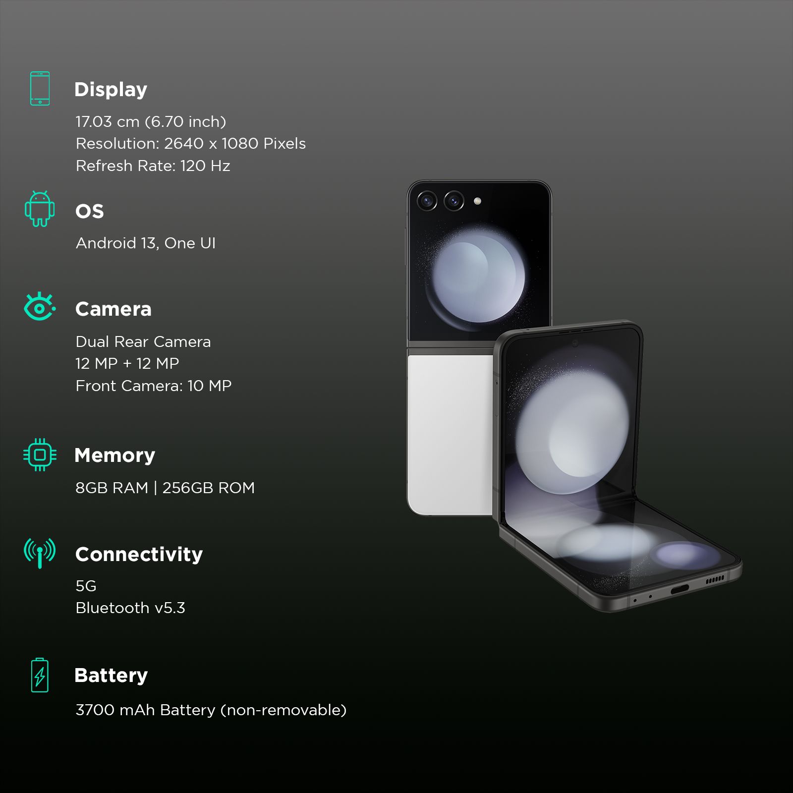 SAMSUNG Galaxy Z Flip5 5G (8GB RAM, 256GB, Gray)_3