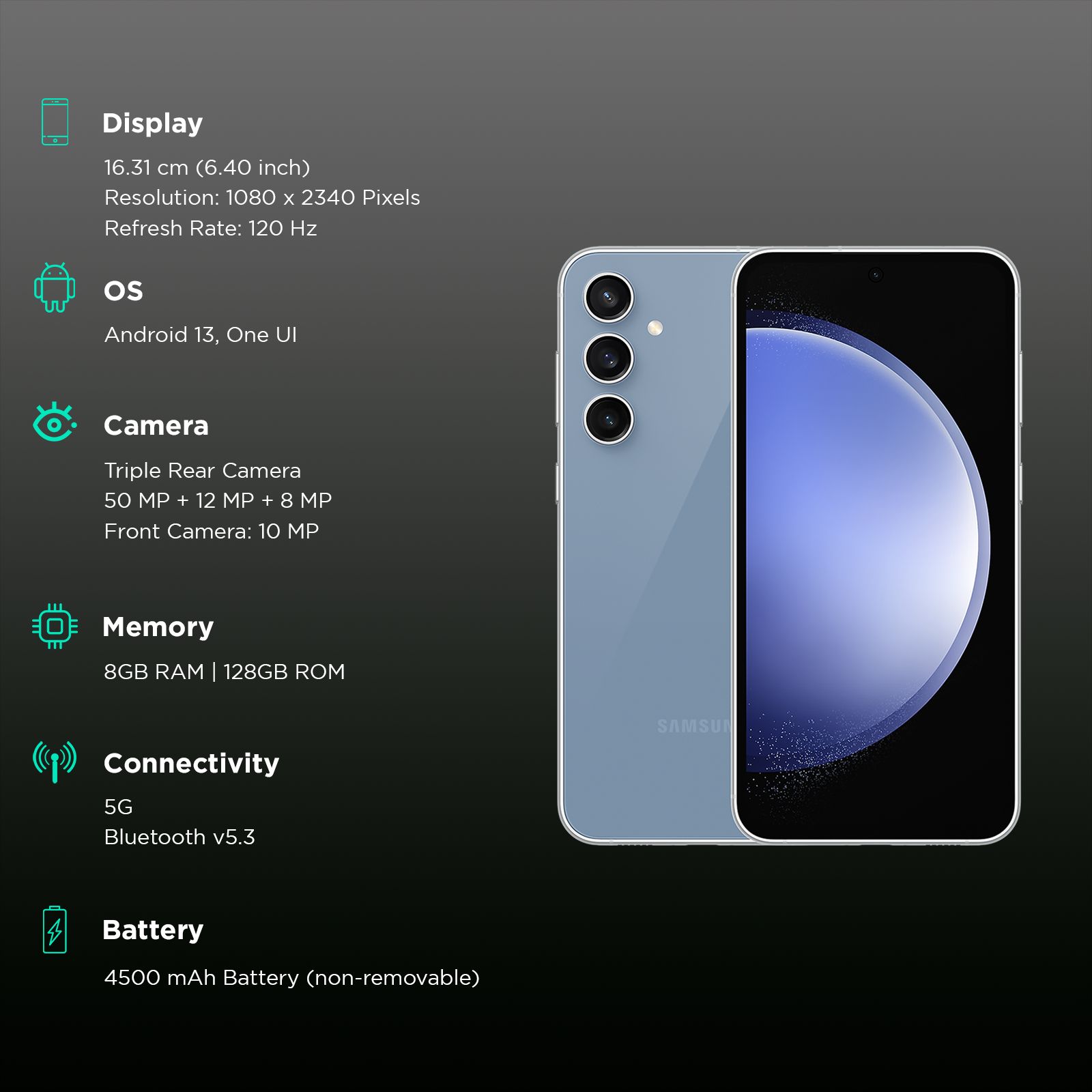 SAMSUNG Galaxy S23 FE 5G (8GB RAM, 128GB, Indigo)_3