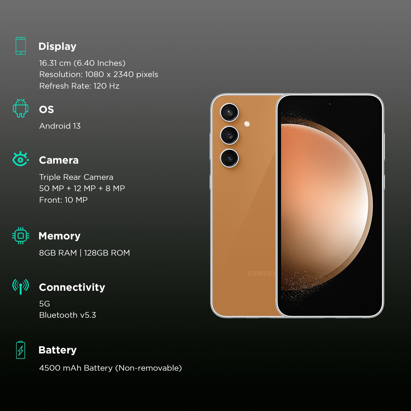 SAMSUNG Galaxy S23 FE 5G (8GB RAM, 128GB, Tangerine)_3