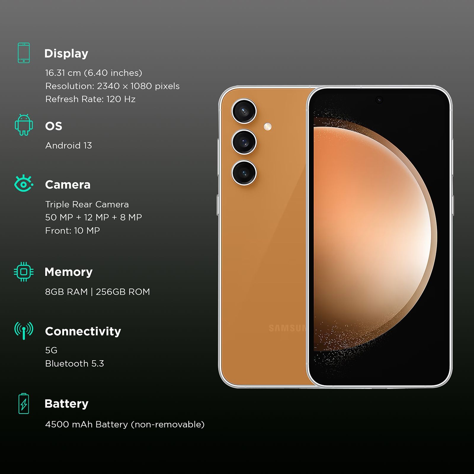 SAMSUNG Galaxy S23 FE 5G (8GB RAM, 256GB, Tangerine) SAMSUNG Galaxy S23 FE 5G (8GB RAM, 256GB, Tangerine)_3