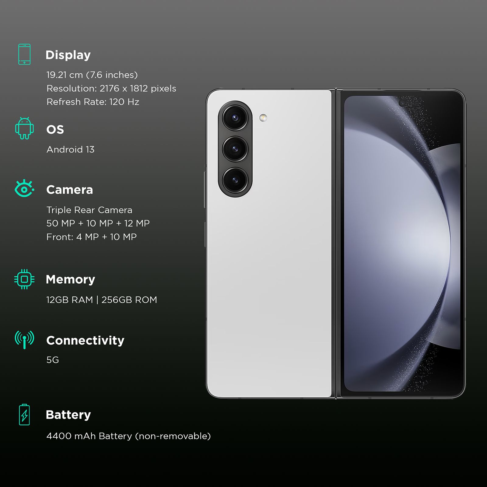 SAMSUNG Galaxy Z Fold5 5G (12GB RAM, 256GB, Gray)_3