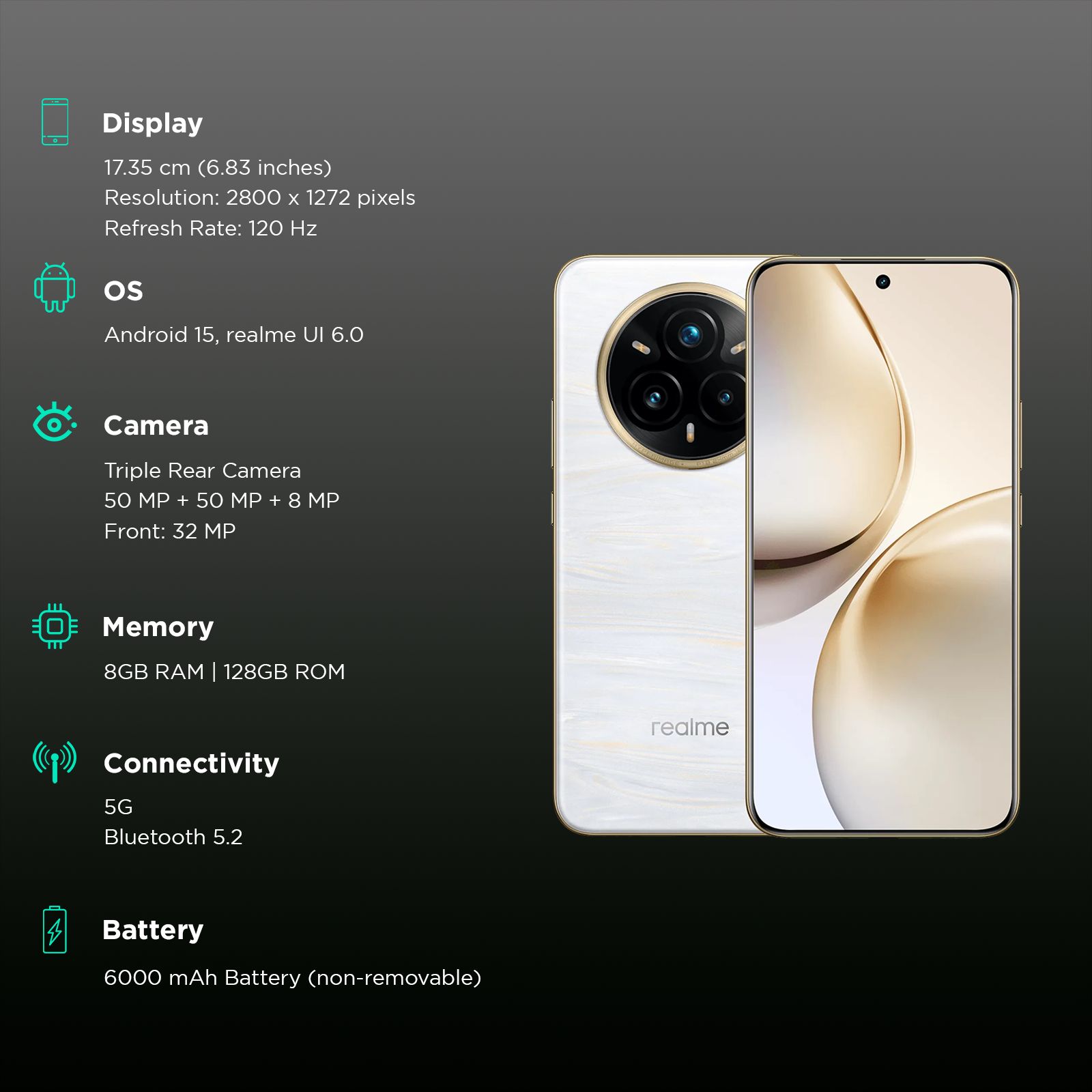 realme 14 Pro Plus 5G (8GB RAM, 128GB, Pearl White)_3