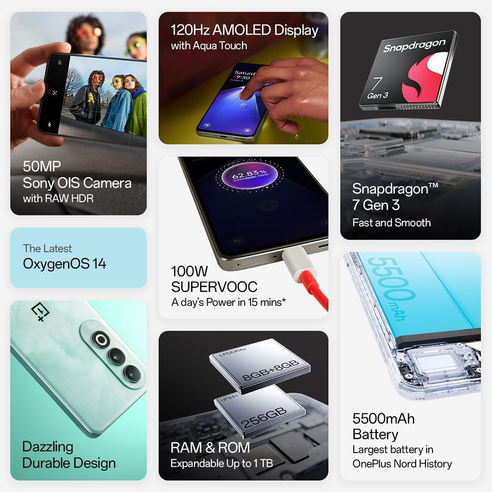 OnePlus Nord CE4 5G (8GB RAM, 128GB, Marble) OnePlus Nord CE4 5G (8GB RAM, 128GB, Marble)_12