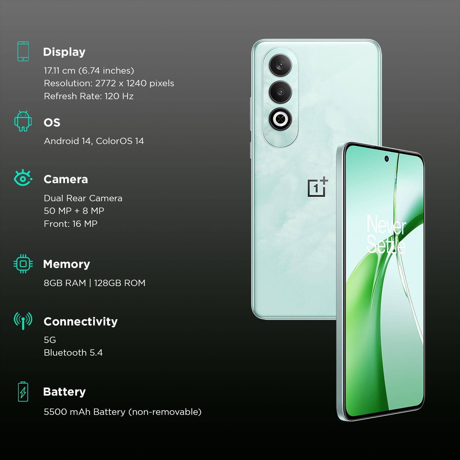 OnePlus Nord CE4 5G (8GB RAM, 128GB, Marble) OnePlus Nord CE4 5G (8GB RAM, 128GB, Marble)_3