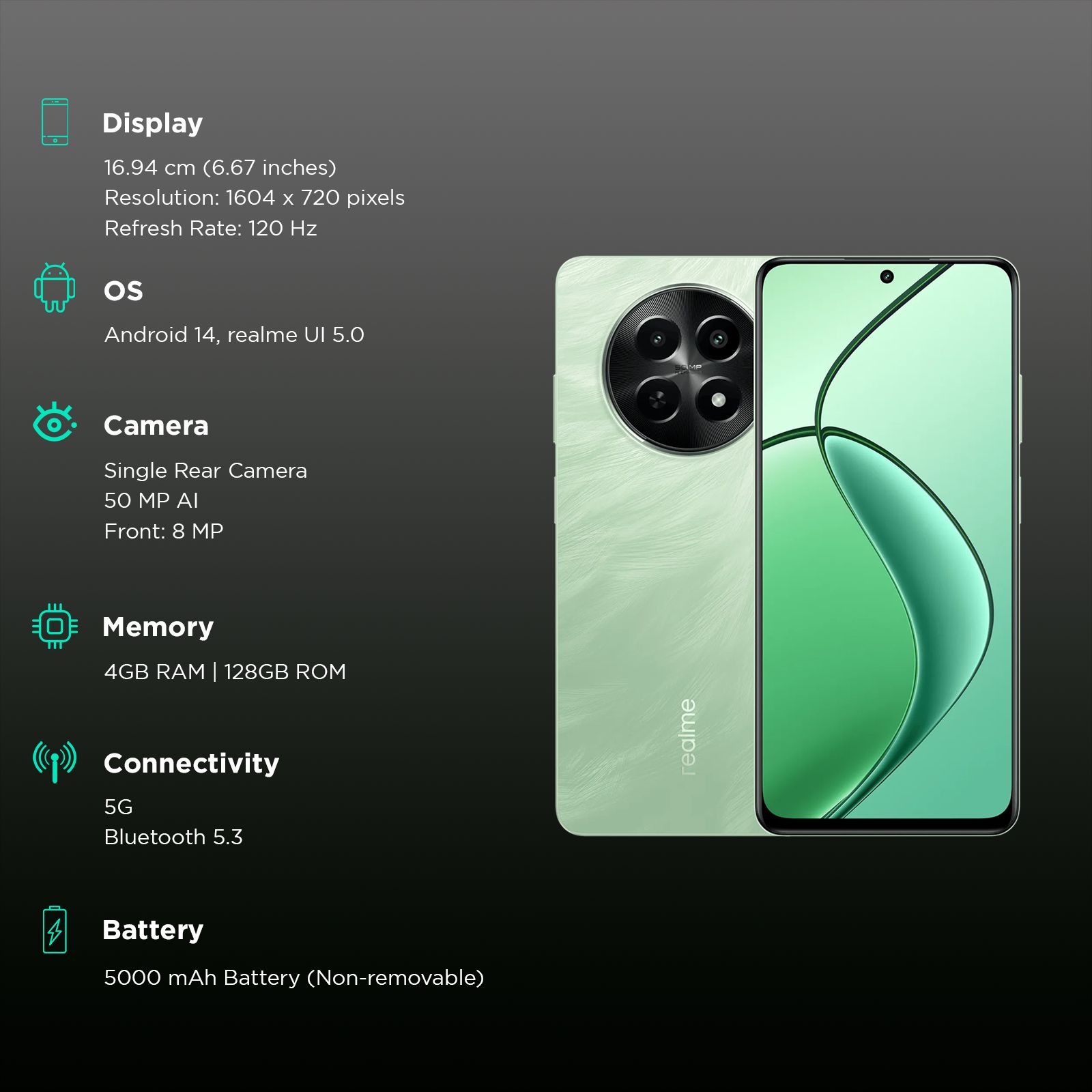 realme C65 5G (4GB RAM, 128GB, Feather Green) realme C65 5G (4GB RAM, 128GB, Feather Green)_3