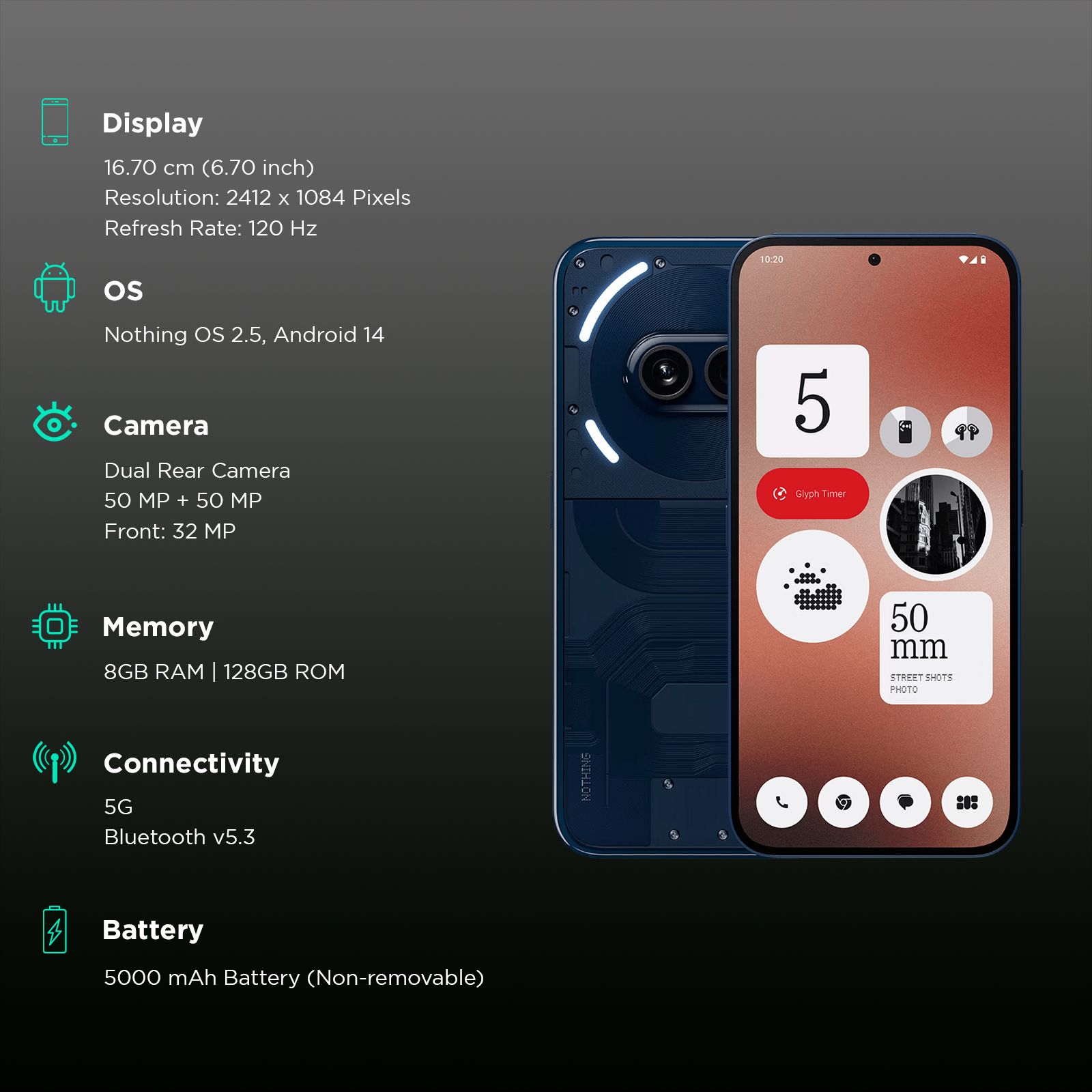 Nothing Phone 2a 5G (8GB RAM, 128GB, Blue)_3