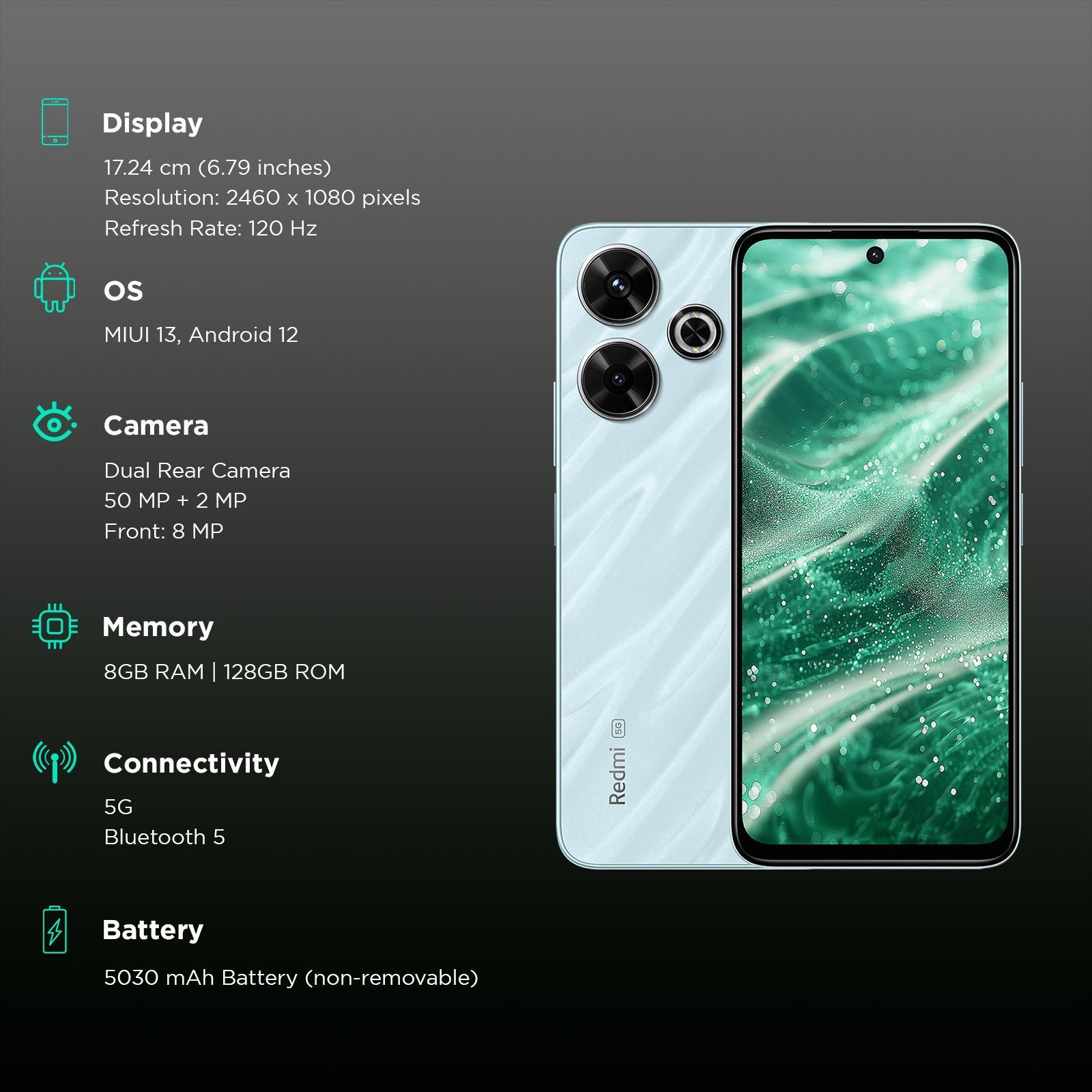 Redmi 13 5G (8GB RAM, 128GB, Hawaiian Blue)_3