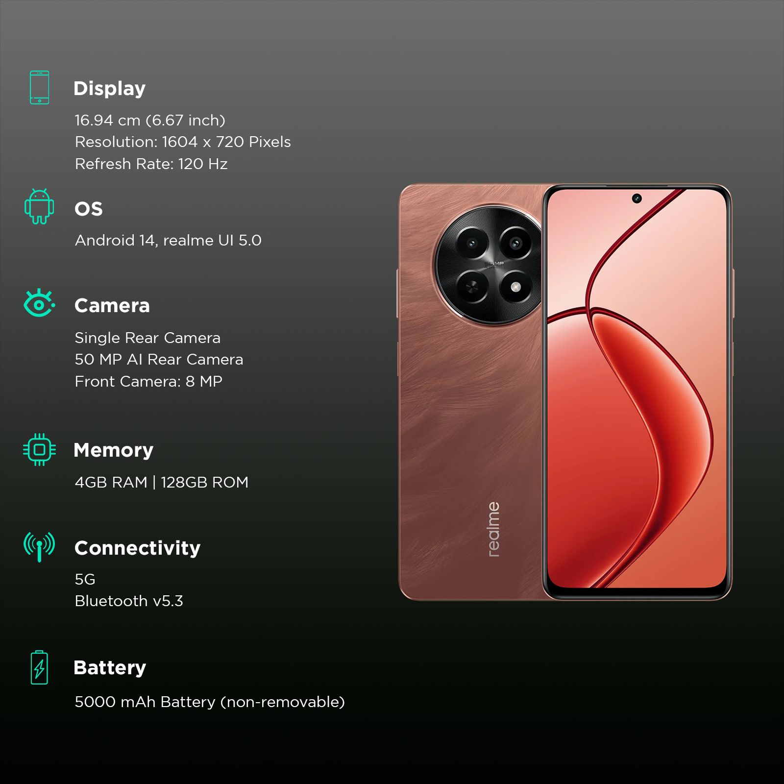 realme C65 5G (4GB RAM, 128GB, Speedy Red)_3