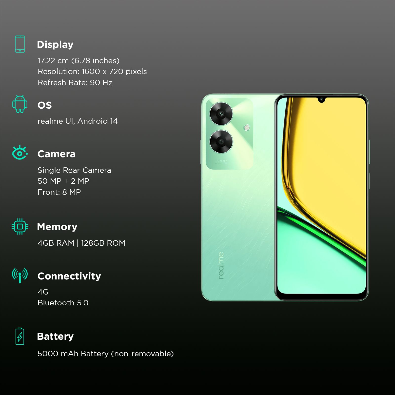 realme C61 4G (4GB RAM, 128GB, Safari Green)_3