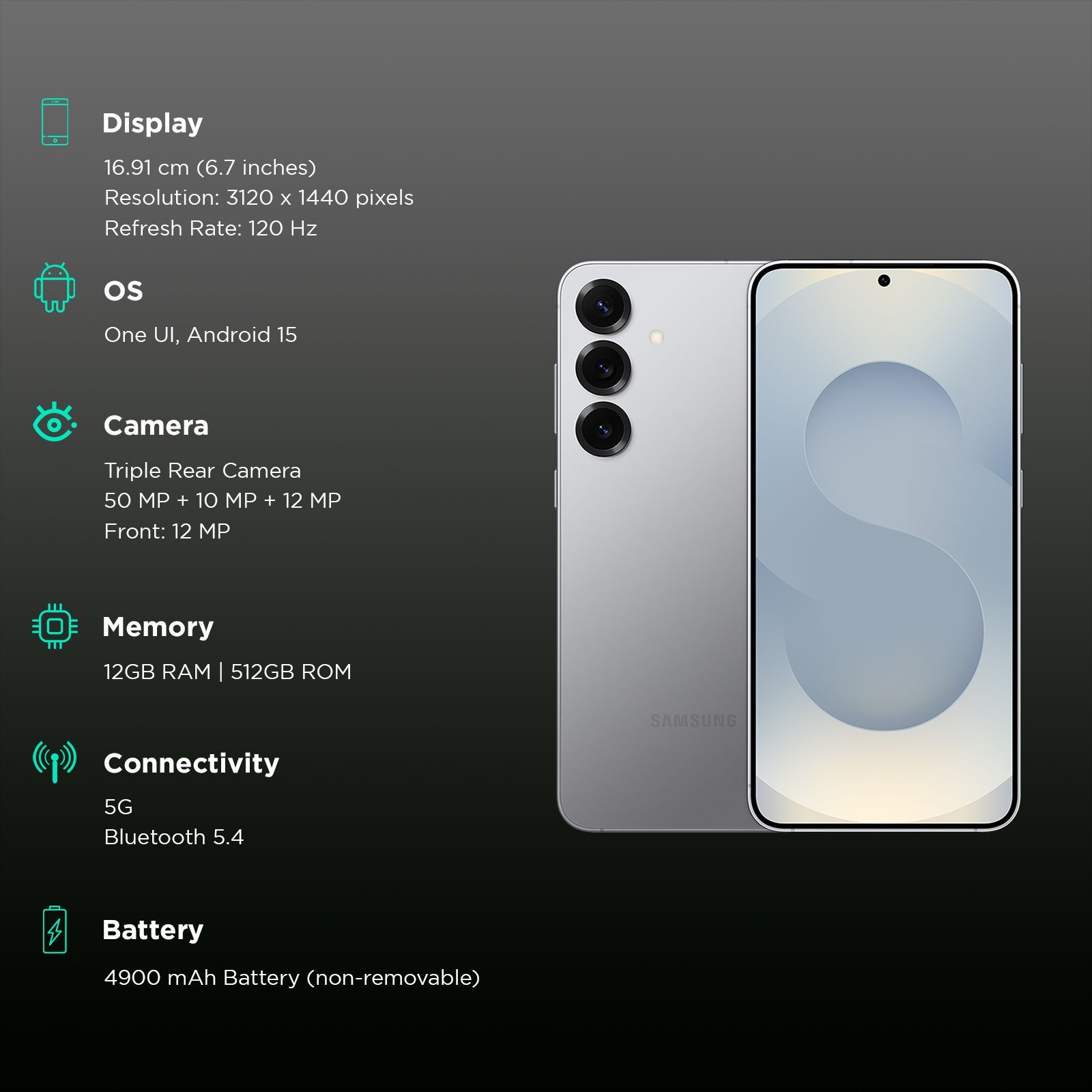 SAMSUNG Galaxy S25 Plus 5G (12GB RAM, 512GB, Silver Shadow) SAMSUNG Galaxy S25 Plus 5G (12GB RAM, 512GB, Silver Shadow)_3