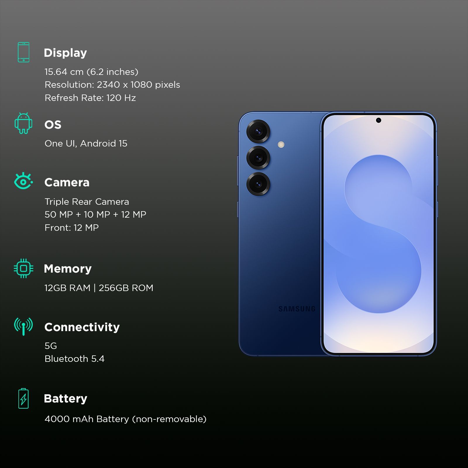 SAMSUNG Galaxy S25 5G (12GB RAM, 256GB, Navy)_3