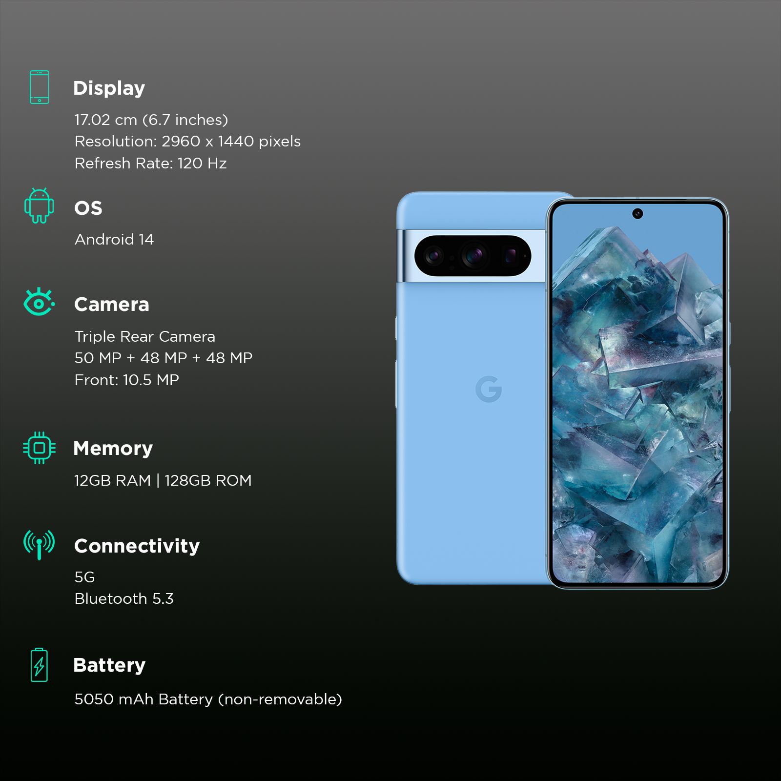 Google Pixel 8 Pro 5G (12GB RAM, 128GB, Bay)_3