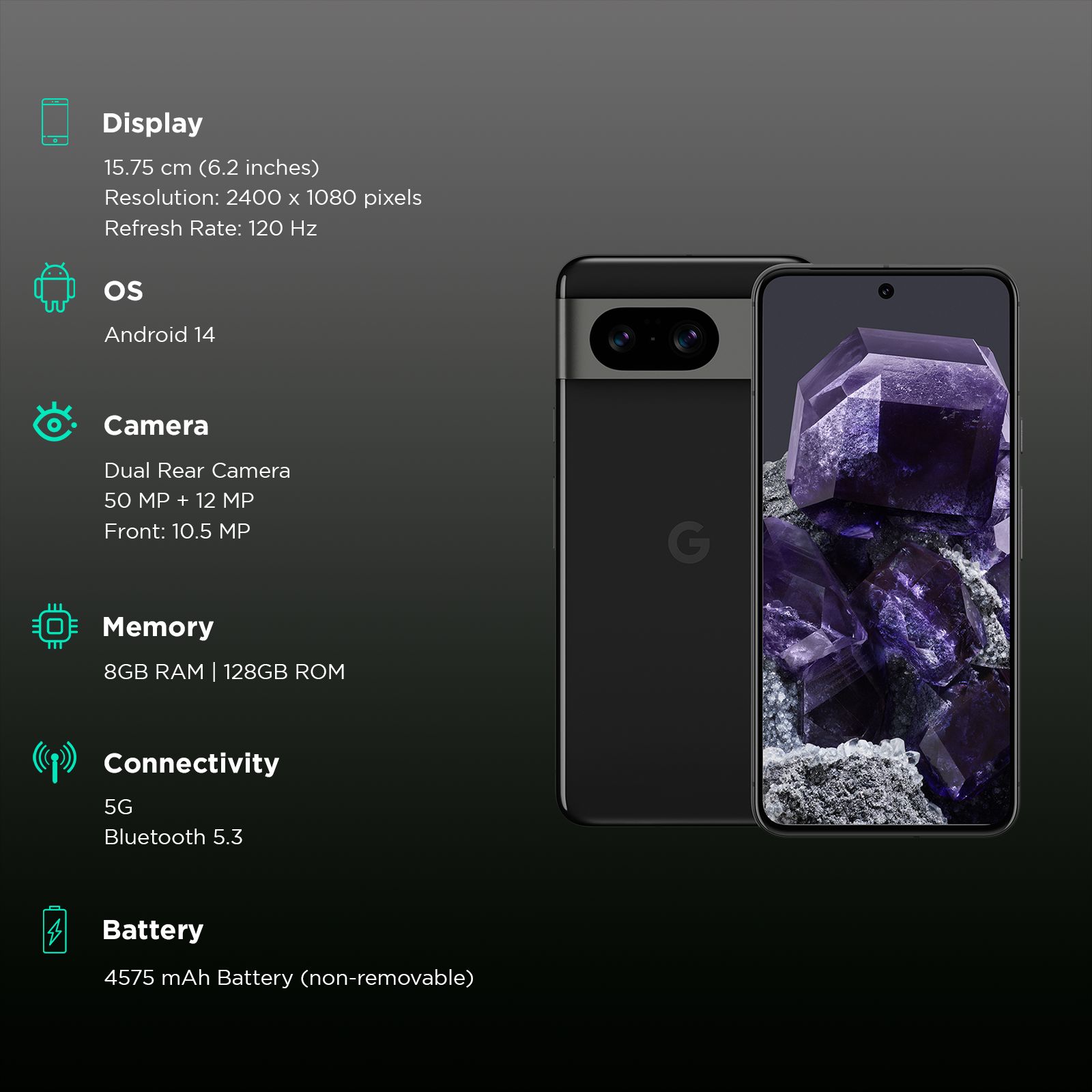 Google Pixel 8 5G (8GB RAM, 128GB, Obsidian)_3