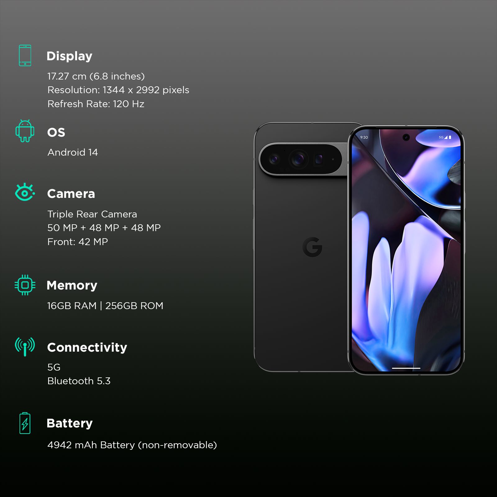 Google Pixel 9 Pro XL 5G (16GB RAM, 256GB, Obsidian)_3