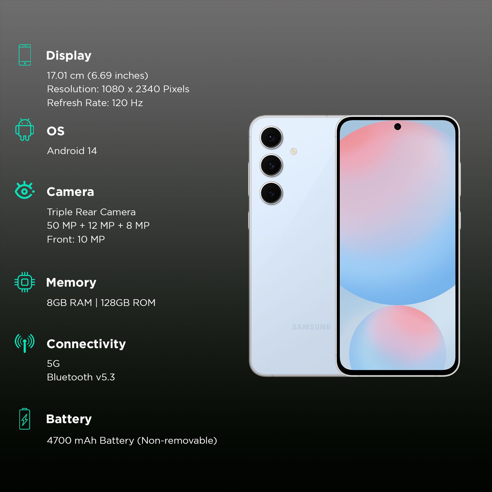 SAMSUNG Galaxy S24 FE 5G (8GB RAM, 128GB, Blue)_3