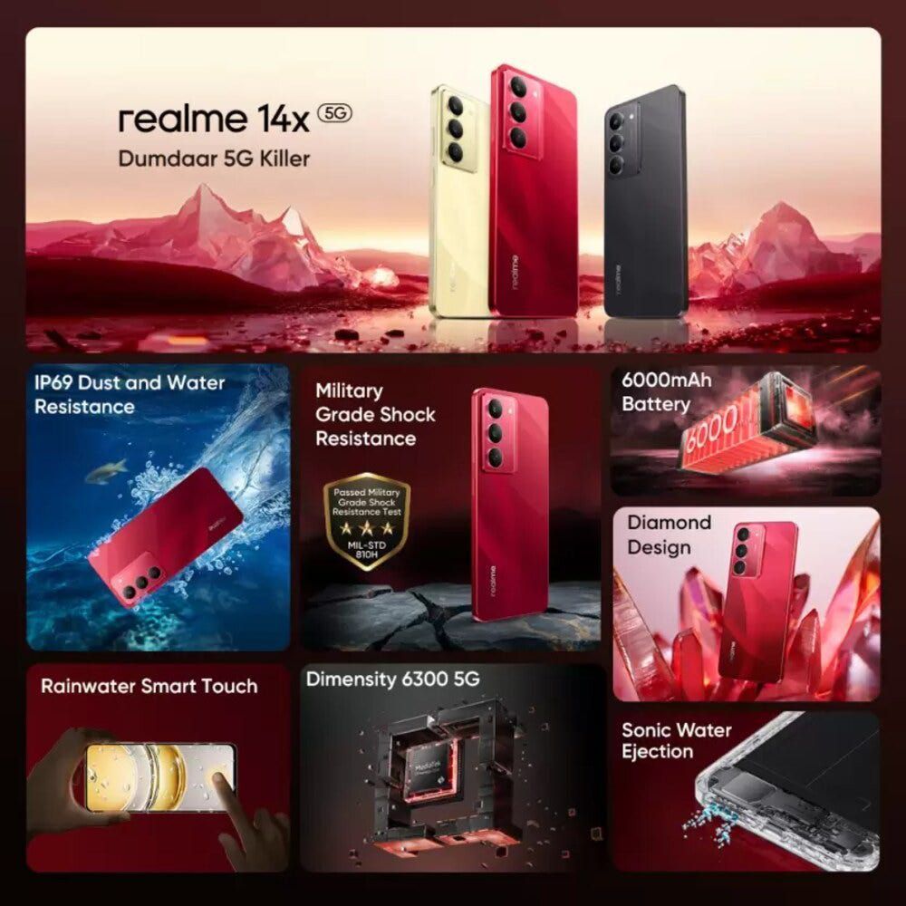 realme 14x 5G (8GB RAM, 128GB, Jewel Red)_14