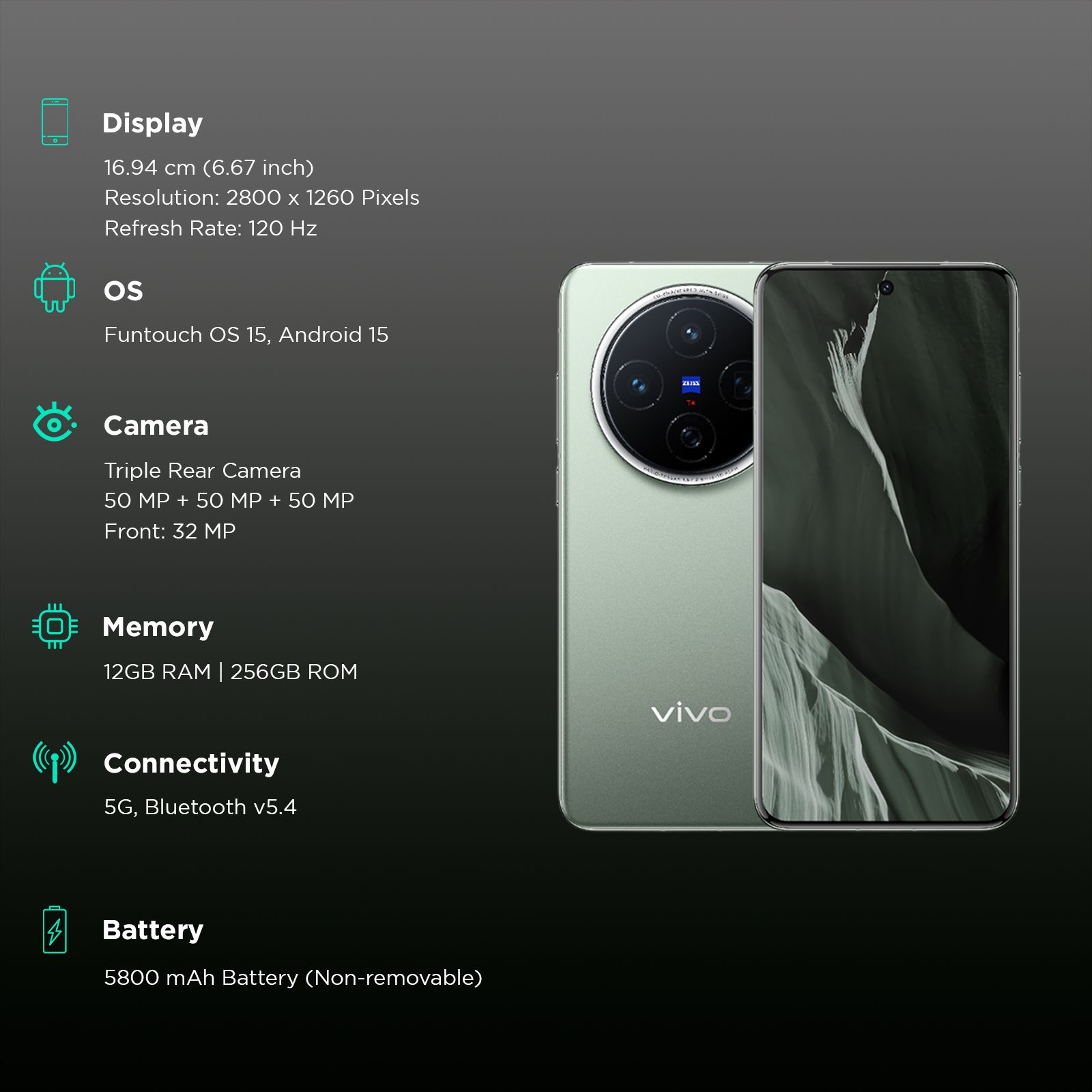 vivo X200 5G (12GB RAM, 256GB, Natural Green)_3