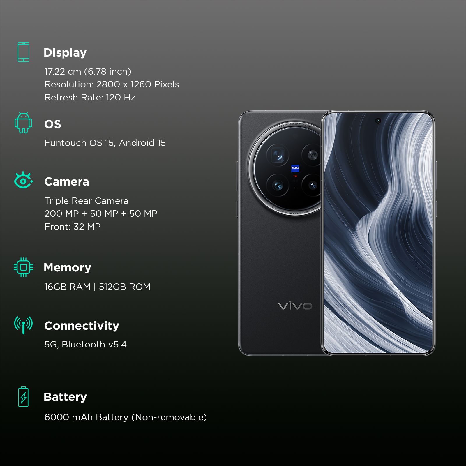 vivo X200 Pro 5G (16GB RAM, 512GB, Cosmos Black)_3