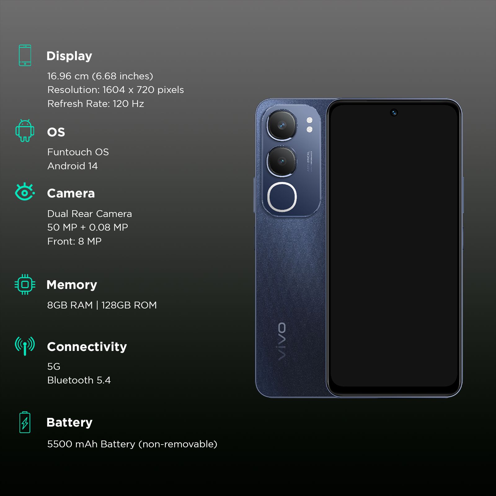 vivo Y29 5G (8GB RAM, 128GB, Diamond Black)_3