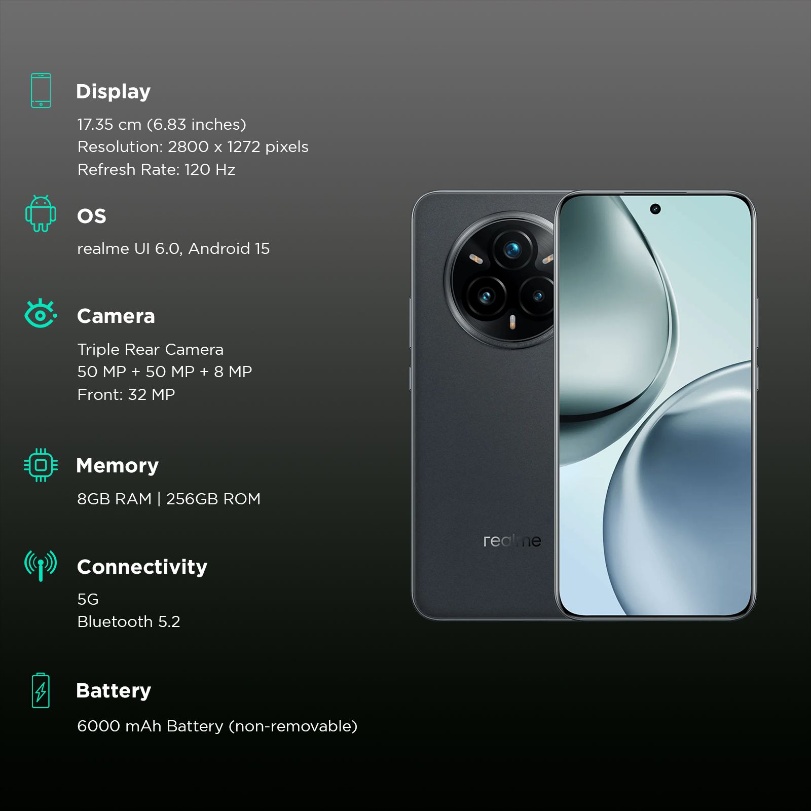 realme 14 Pro Plus 5G (8GB RAM, 256GB, Suede Grey) realme 14 Pro Plus 5G (8GB RAM, 256GB, Suede Grey)_3