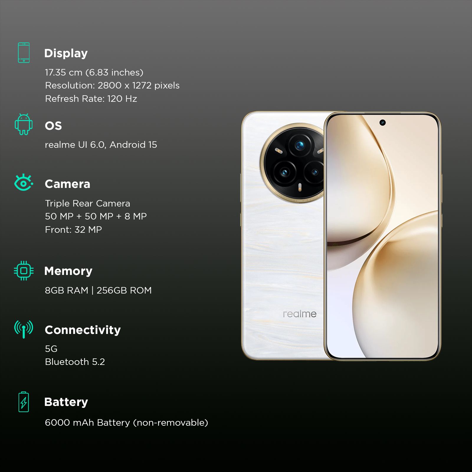 realme 14 Pro Plus 5G (8GB RAM, 256GB, Pearl White)_3