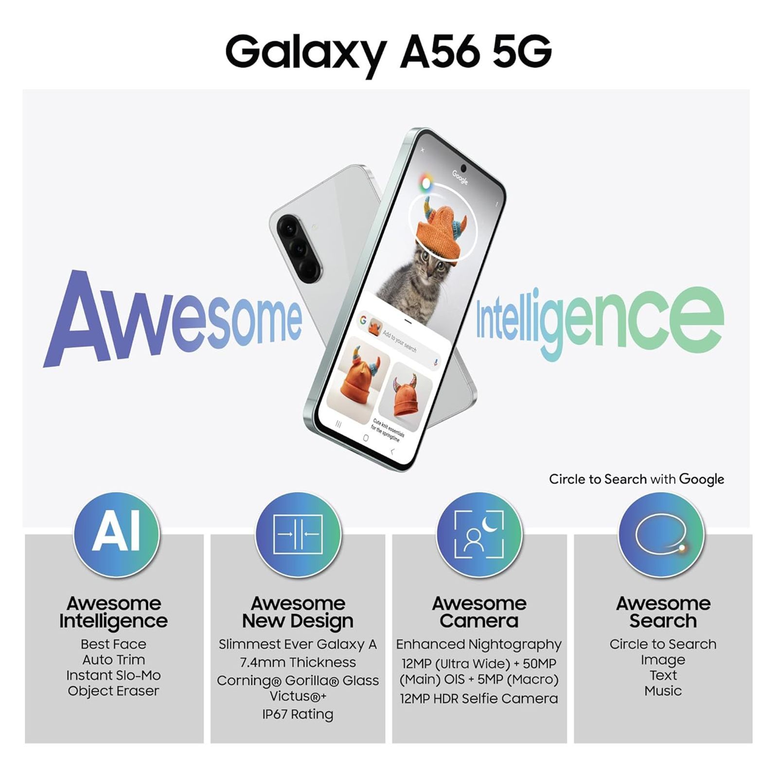 SAMSUNG Galaxy A56 5G (12GB RAM, 256GB, Awesome Graphite) SAMSUNG Galaxy A56 5G (12GB RAM, 256GB, Awesome Graphite)_18