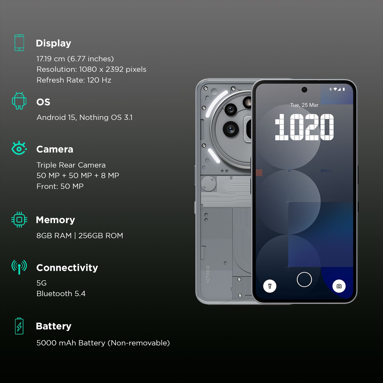 Nothing Phone 3a Pro 5G (8GB RAM, 256GB, Grey) Nothing Phone 3a Pro 5G (8GB RAM, 256GB, Grey)_3