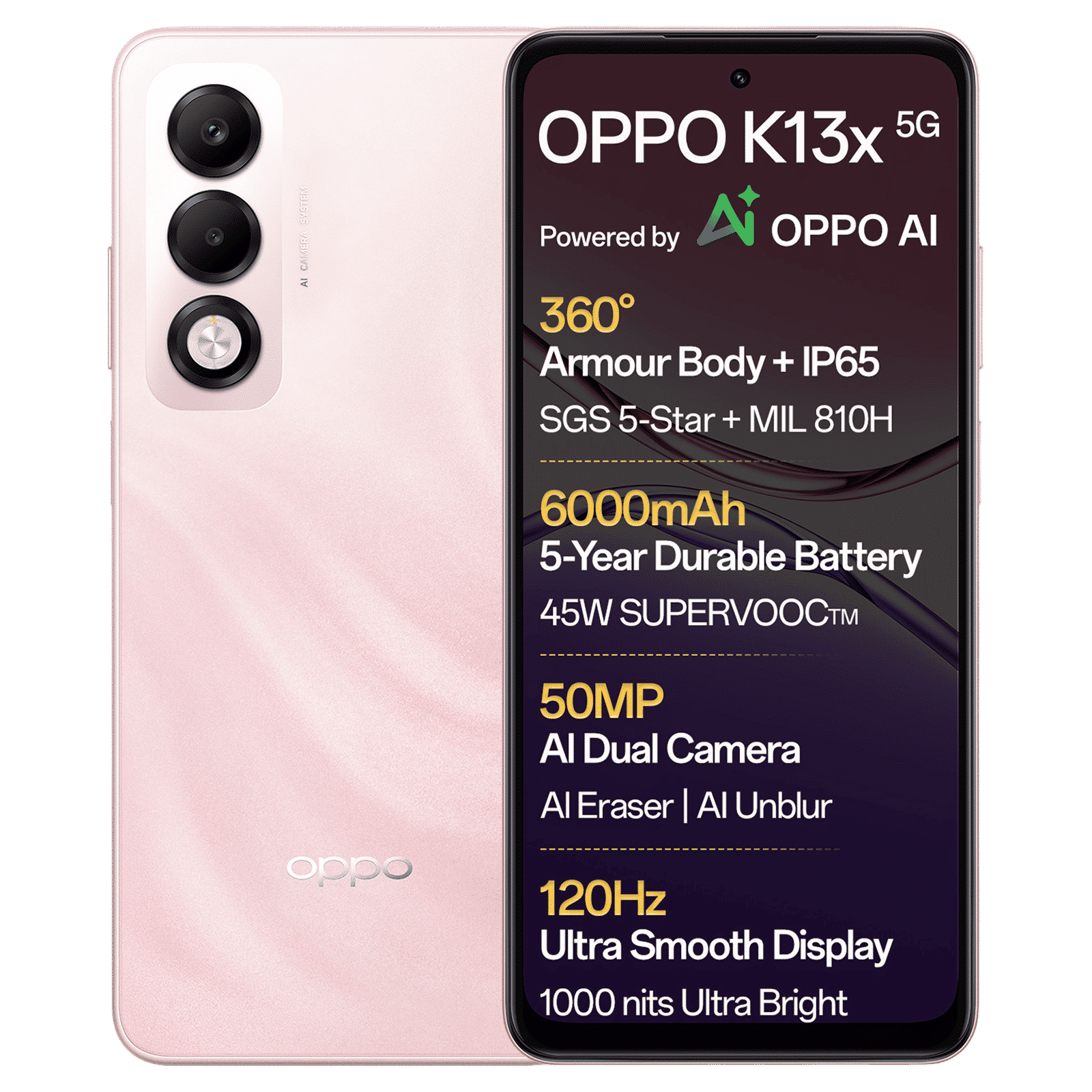 oppo K13x 5G (6GB RAM, 128GB, Sunset Peach)_1