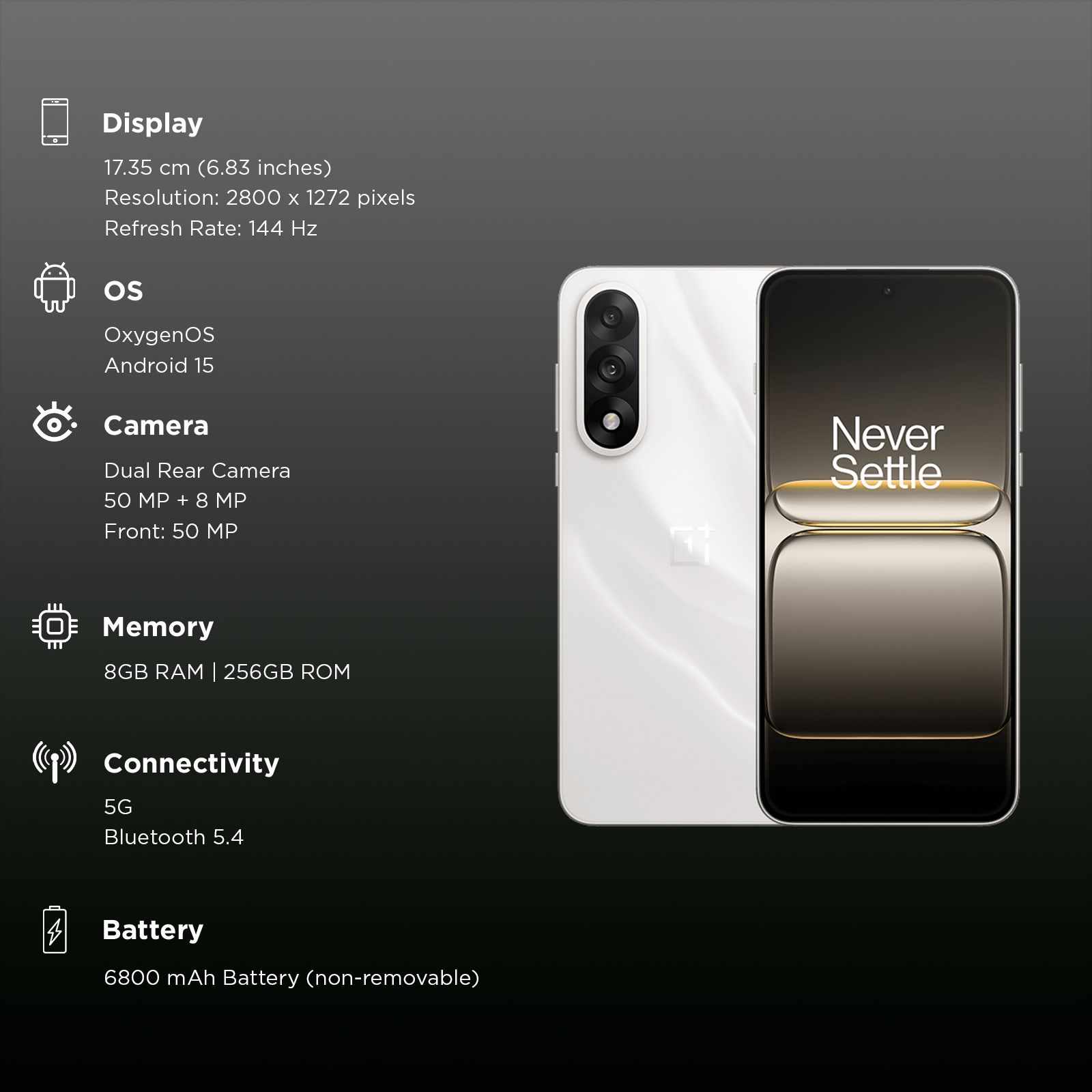 OnePlus Nord 5 5G (8GB RAM, 256GB, Marble Sands)_3